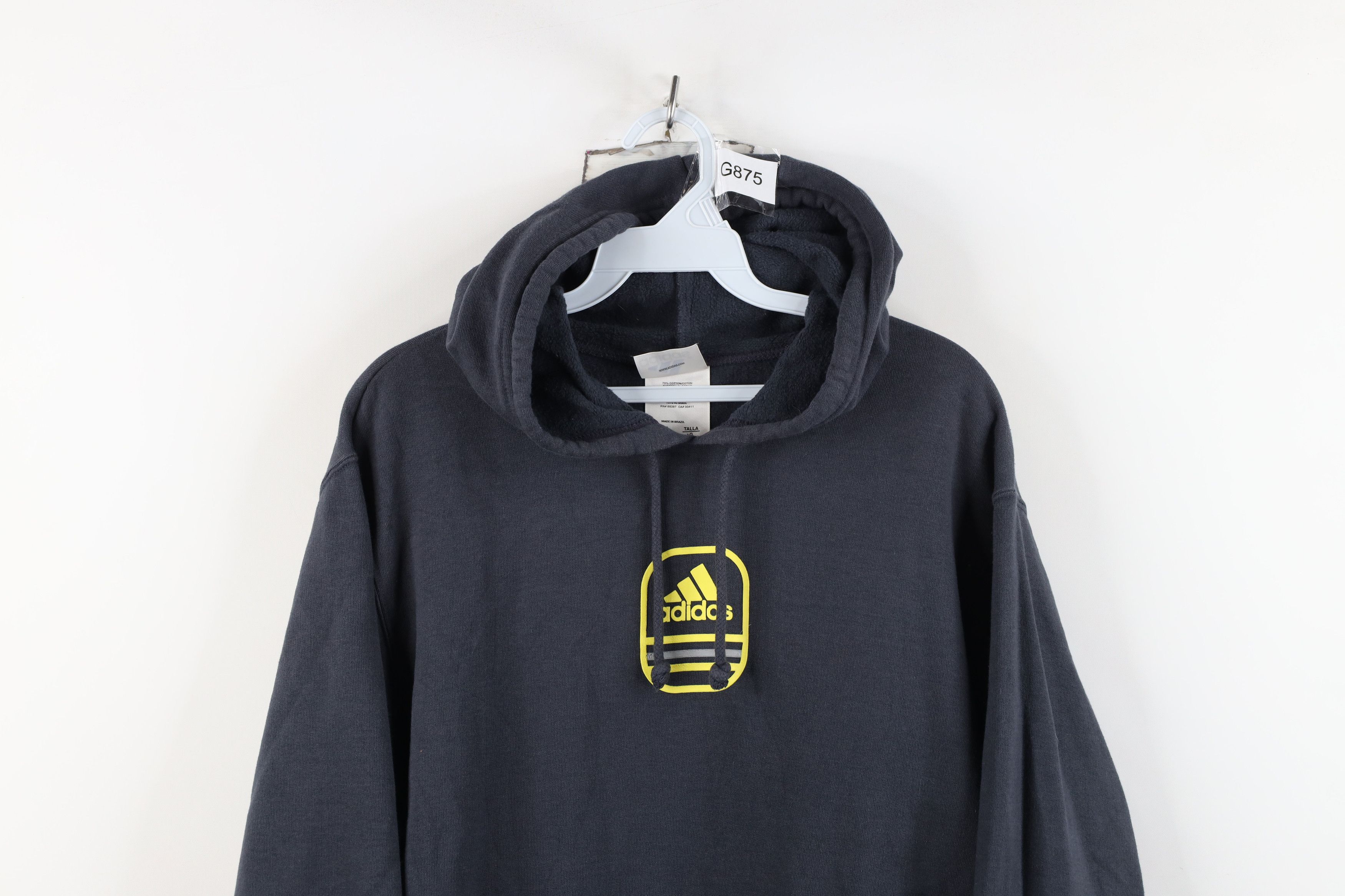Adidas Vintage 90s Y2K Adidas Spell Hoodie Sweatshirt Steel Blue Size US L / EU 52-54 / 3 - 2 Thumbnail