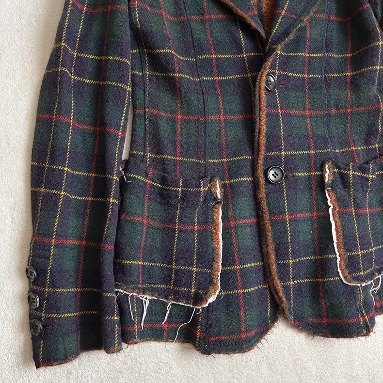 Comme des Garcons Comme des Garcons Wool blue-green plaid coat Size M / US 6-8 / IT 42-44 - 3 Thumbnail