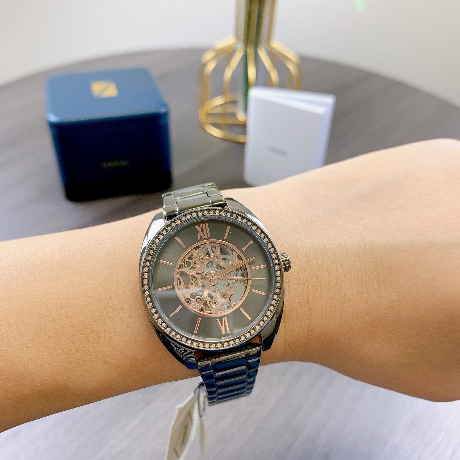 Fossil BQ3730 Vale Automatic Gunmetal Stainless Steel Watch