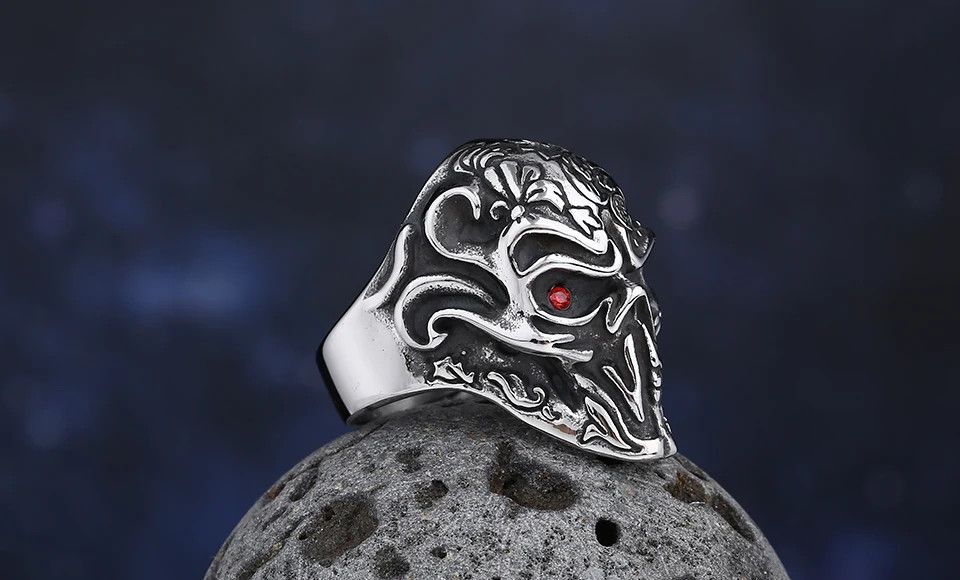 Jewelry Good And Evil Skull Ring Size ONE SIZE - 2 Thumbnail
