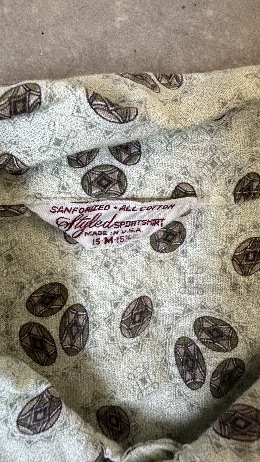 Other VINTAGE 70S STYLED SPORTWEAR SANFORIZED PATTERN SHIRT Size US M / EU 48-50 / 2 - 6 Thumbnail