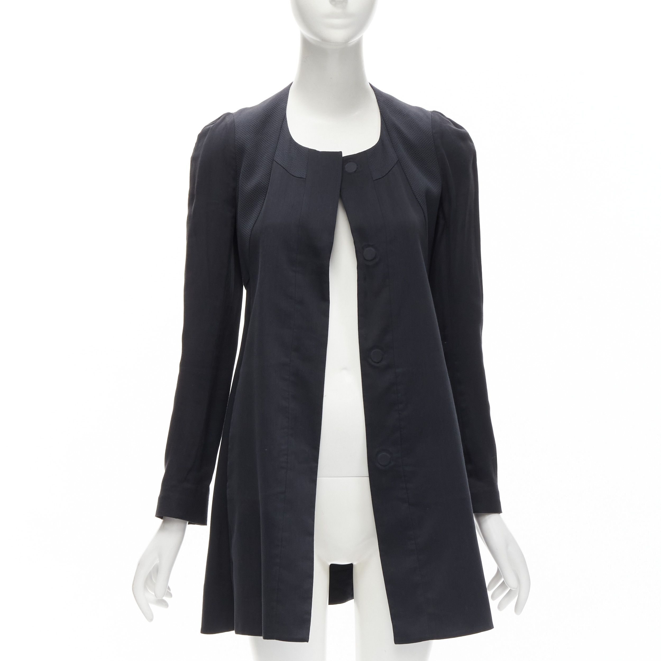 Other RUE DU MAIL invisible magnet button panelled flared coat FR34 XS Size XS / US 0-2 / IT 36-38 - 1 Thumbnail
