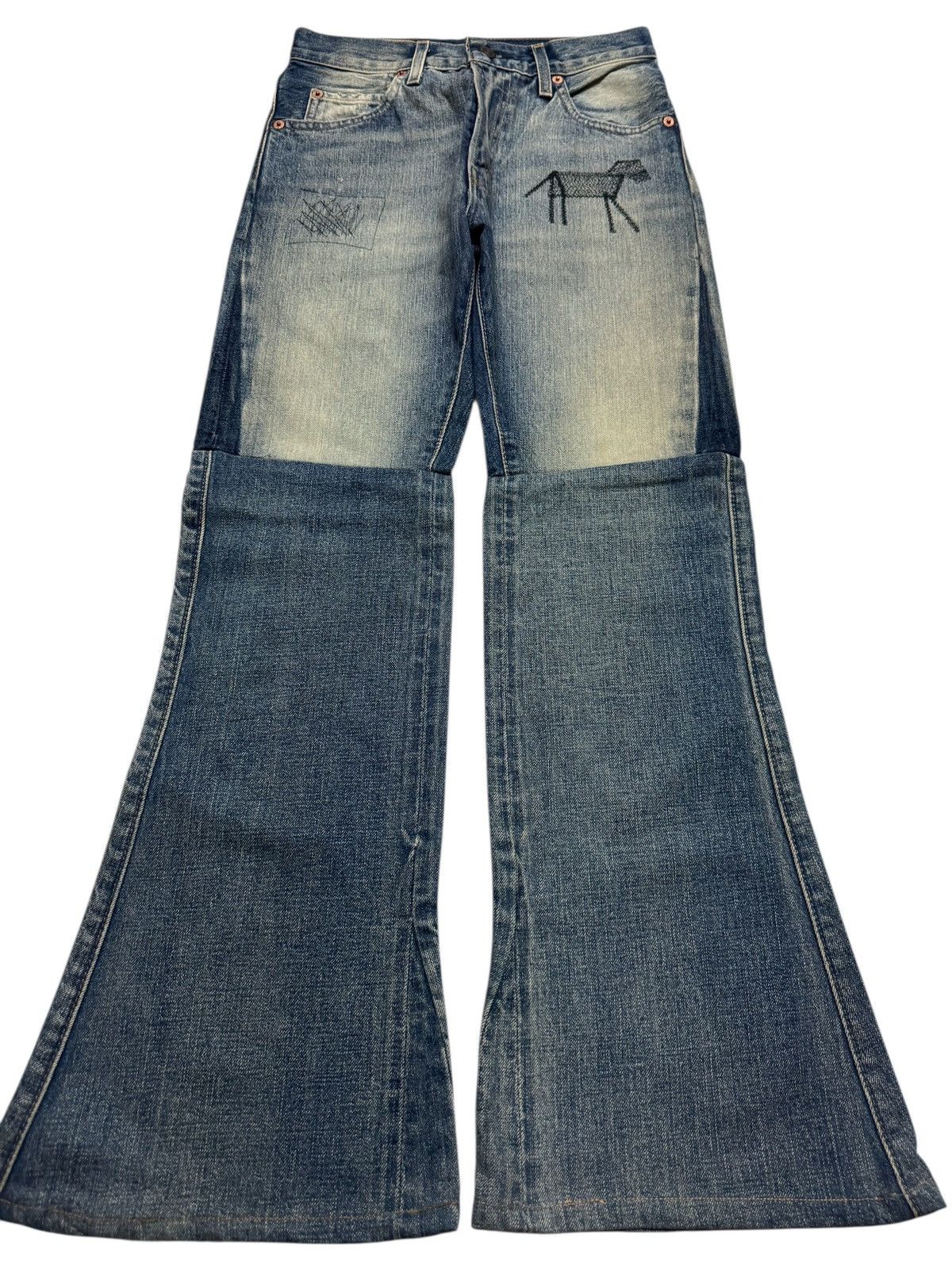 Levi's 💥RARE SELVEDGE💥LEVI'S ( LVC ) 505 BELL BOTTOM BIG E MUDWASH Size US 26 / EU 42 - 1 Thumbnail