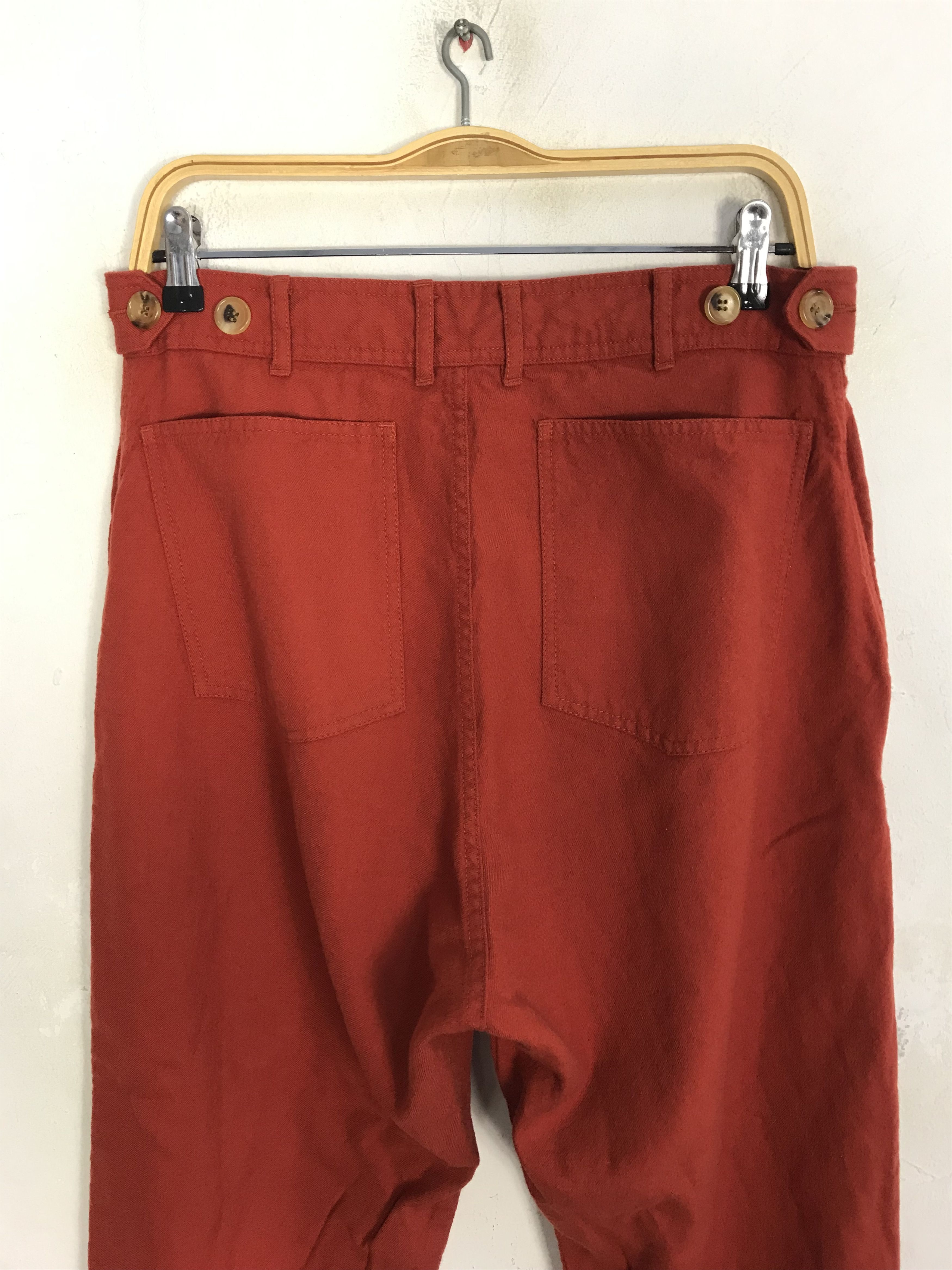 Comme des Garcons × Japanese Brand Comme Des Garcon Homme Plus Red Slack Pant Trouser Size US 30 / EU 46 - 6 Thumbnail