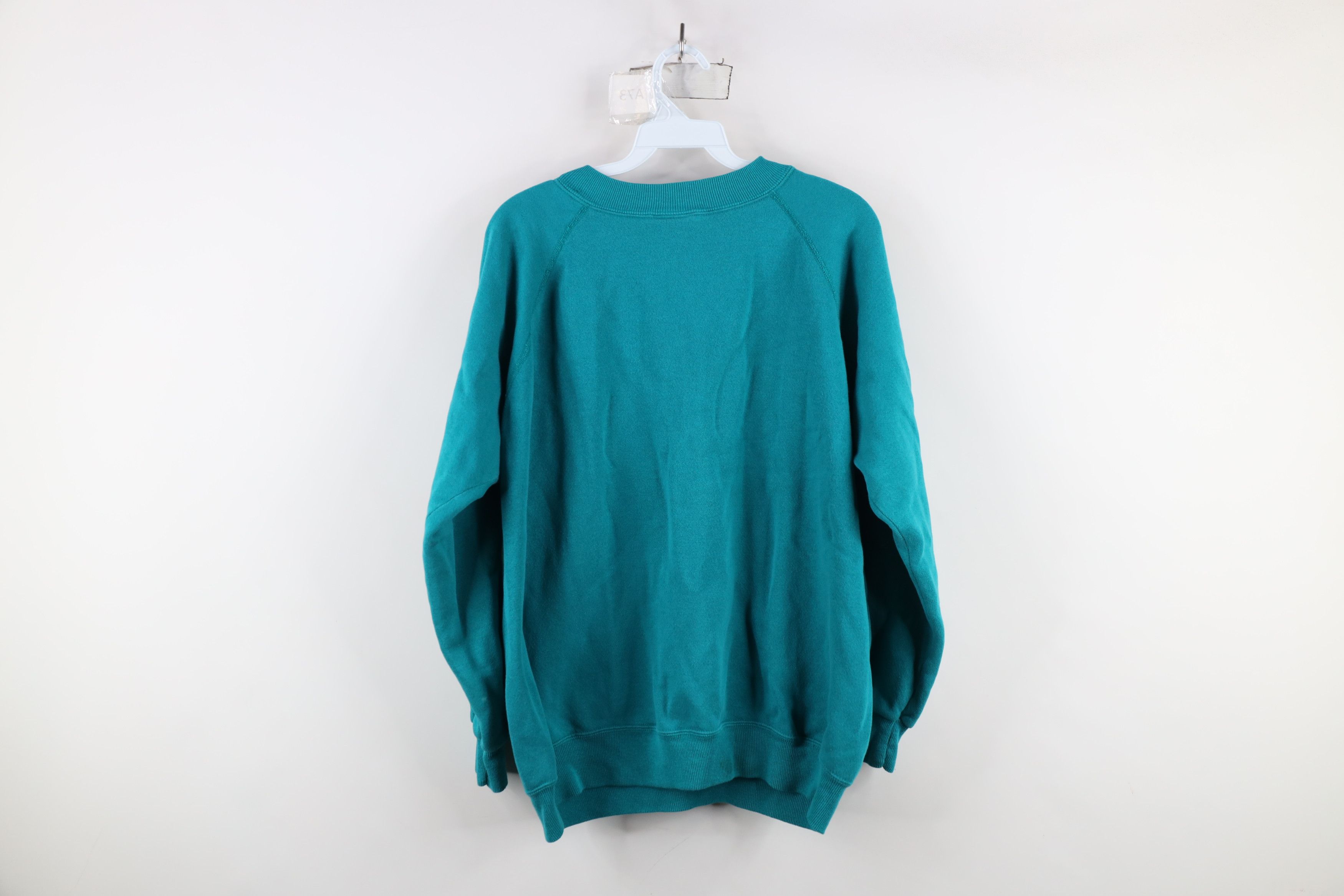 Vintage Vintage 80s 90s Streetwear Crewneck Sweatshirt Teal USA Size XL / US 12-14 / IT 48-50 - 10 Thumbnail