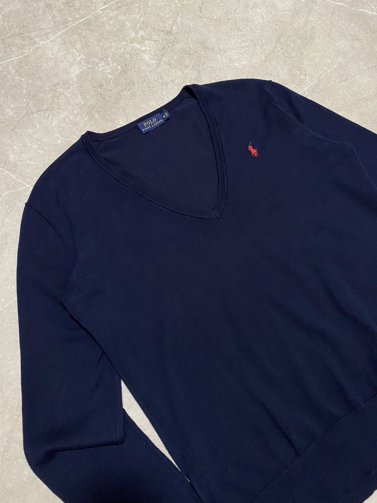 Polo Ralph Lauren Rare Y2K Polo Ralph Lauren V-Neck Nylon Sweater Retro Hype Size M / US 6-8 / IT 42-44 - 3 Thumbnail