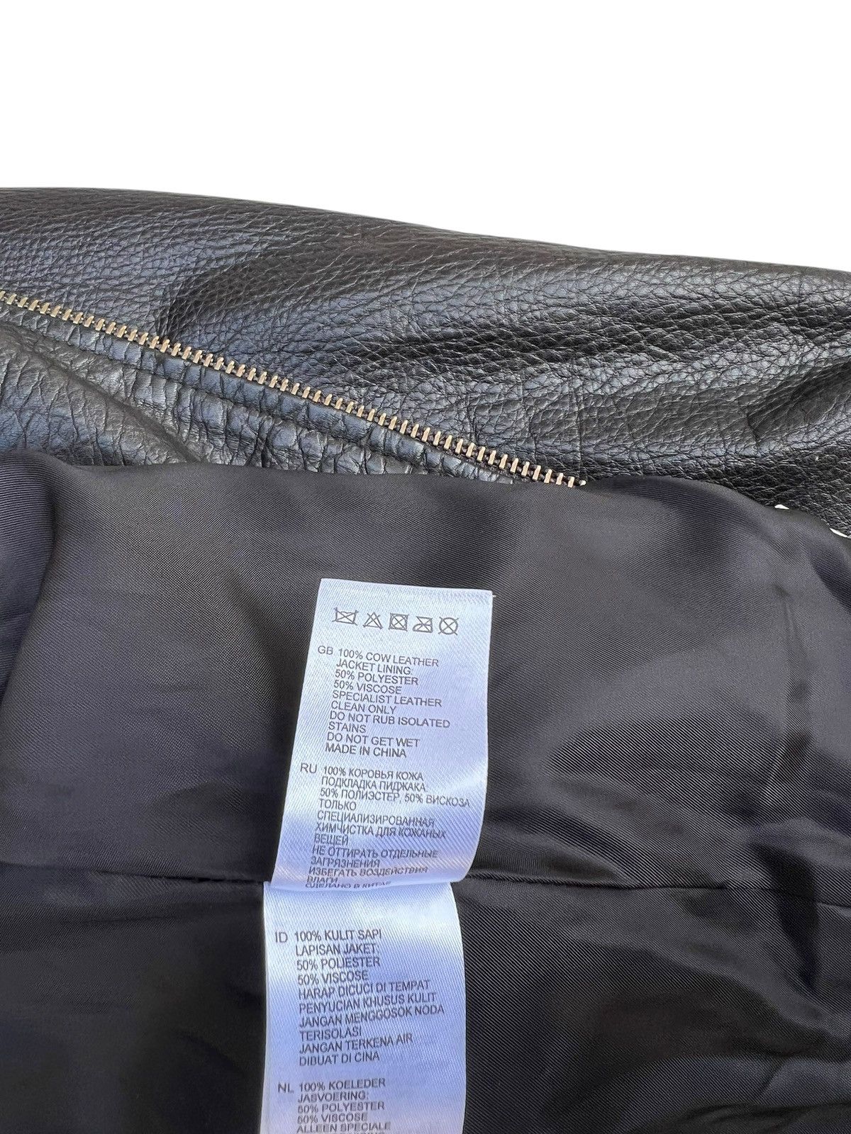Reiss REISS Knox Cow Leather Jacket Racer Size US XL / EU 56 / 4 - 17 Thumbnail