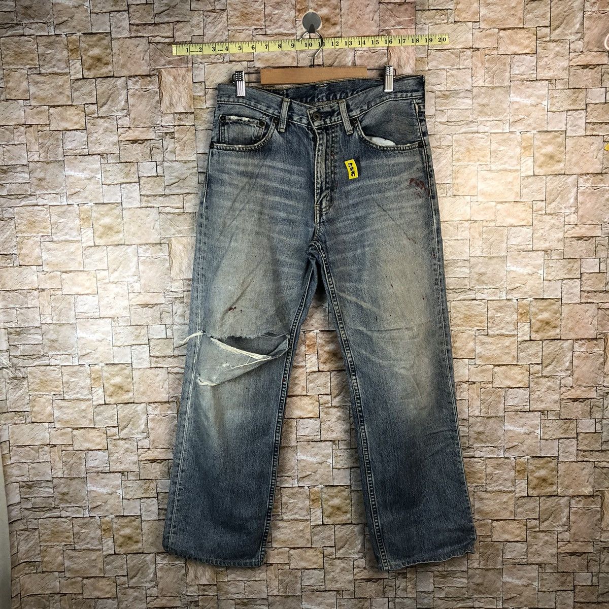 Levi's Levis Blue Distressed ripped cobain Denim Pants #A1135 Size US 32 / EU 48 - 1 Thumbnail