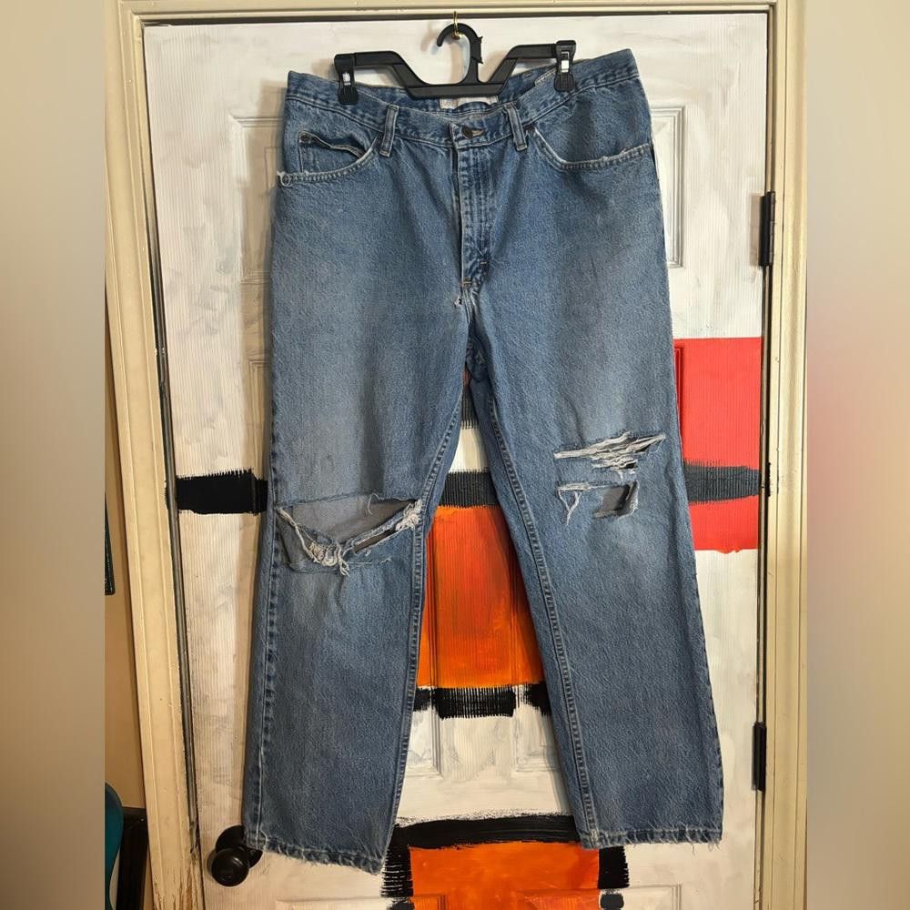 Lee Lee 38x30 denim distressed blue jeans Size US 38 / EU 54 - 1 Thumbnail