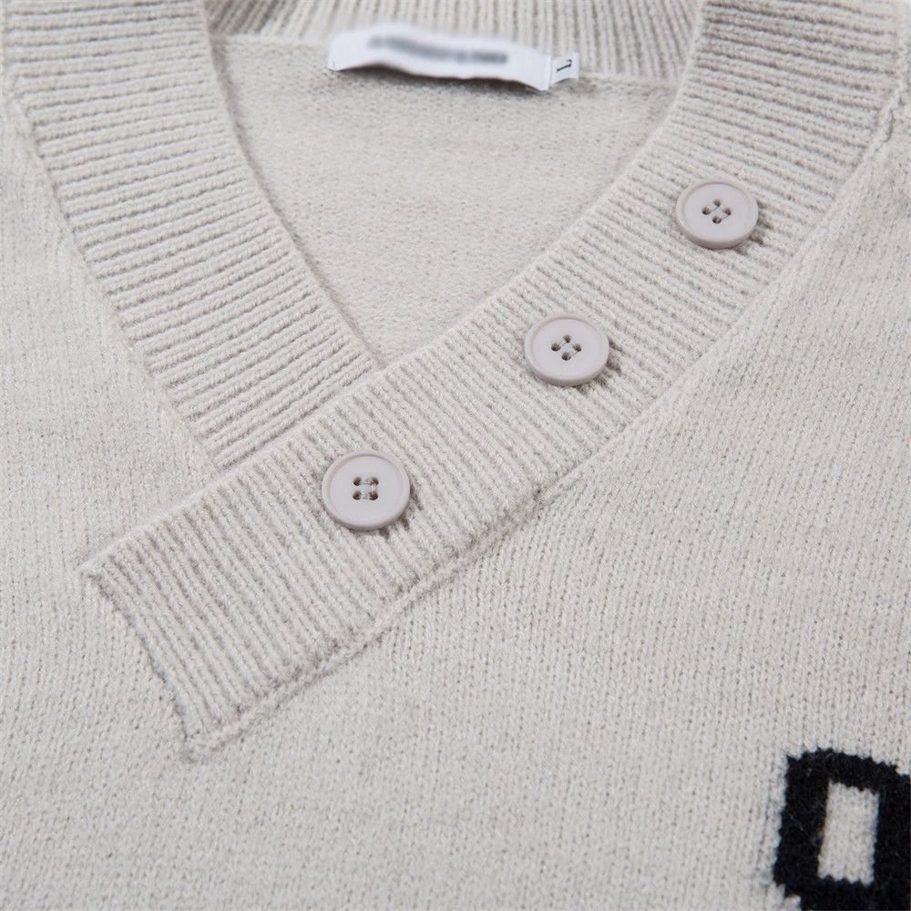 Vintage Men's Loose Casual Button V-Neck Knitted Sweater Size US M / EU 48-50 / 2 - 3 Thumbnail
