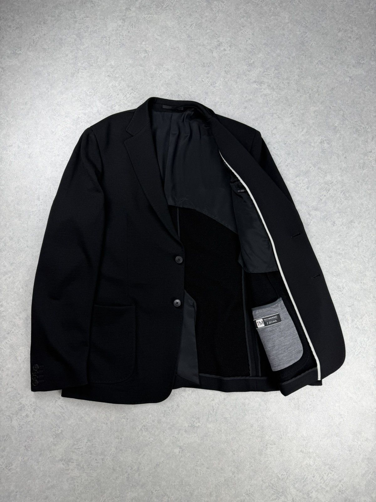 Z Zegna Z Zegna TM Wool Blazer Black Stretch Sport Coat Size 54R Size 44R - 7 Thumbnail