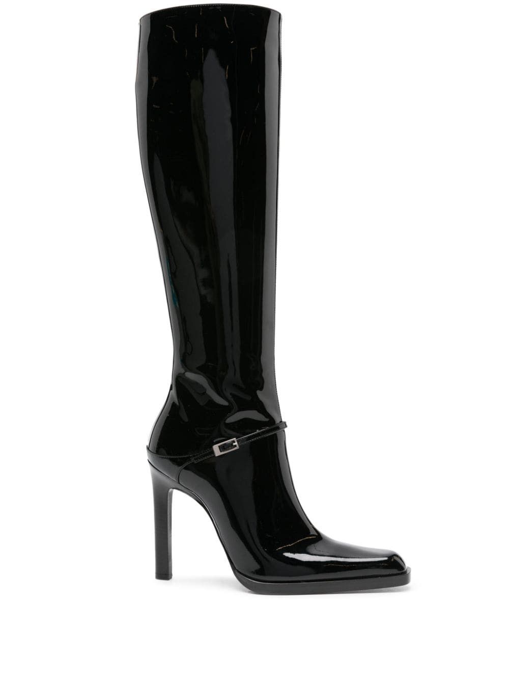 Saint Laurent Paris o1bcso1str1224 Nina 110 Boot Vern Grupy in Black Size US 6 / IT 36 - 1 Thumbnail