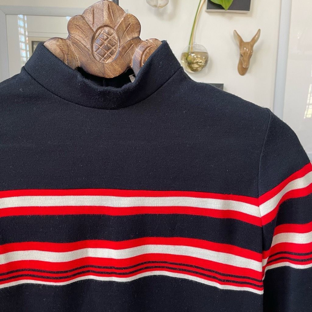 Vintage Vintage 70s Fire Islander Mock Neck Back Zip Top 11/12 M Size M / US 6-8 / IT 42-44 - 2 Thumbnail