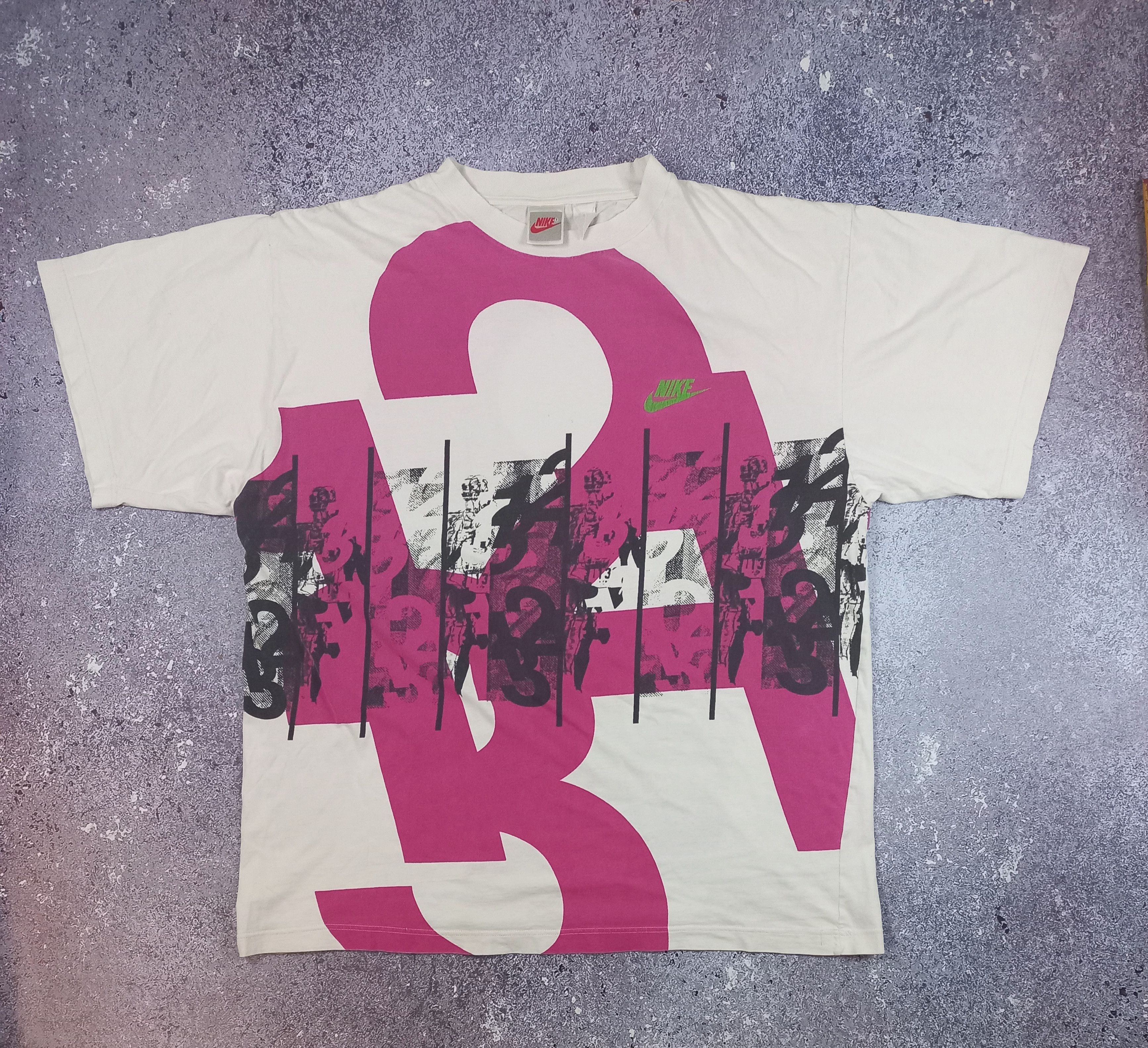 Nike Vintage 90s T-Shirt Nike Overprint Japanese Tee Size US XL / EU 56 / 4 - 2 Thumbnail