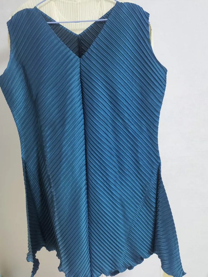 Issey Miyake Issey Miyake size:2 Blue horizontal stripe dress Size S / US 4 / IT 40 - 4 Thumbnail