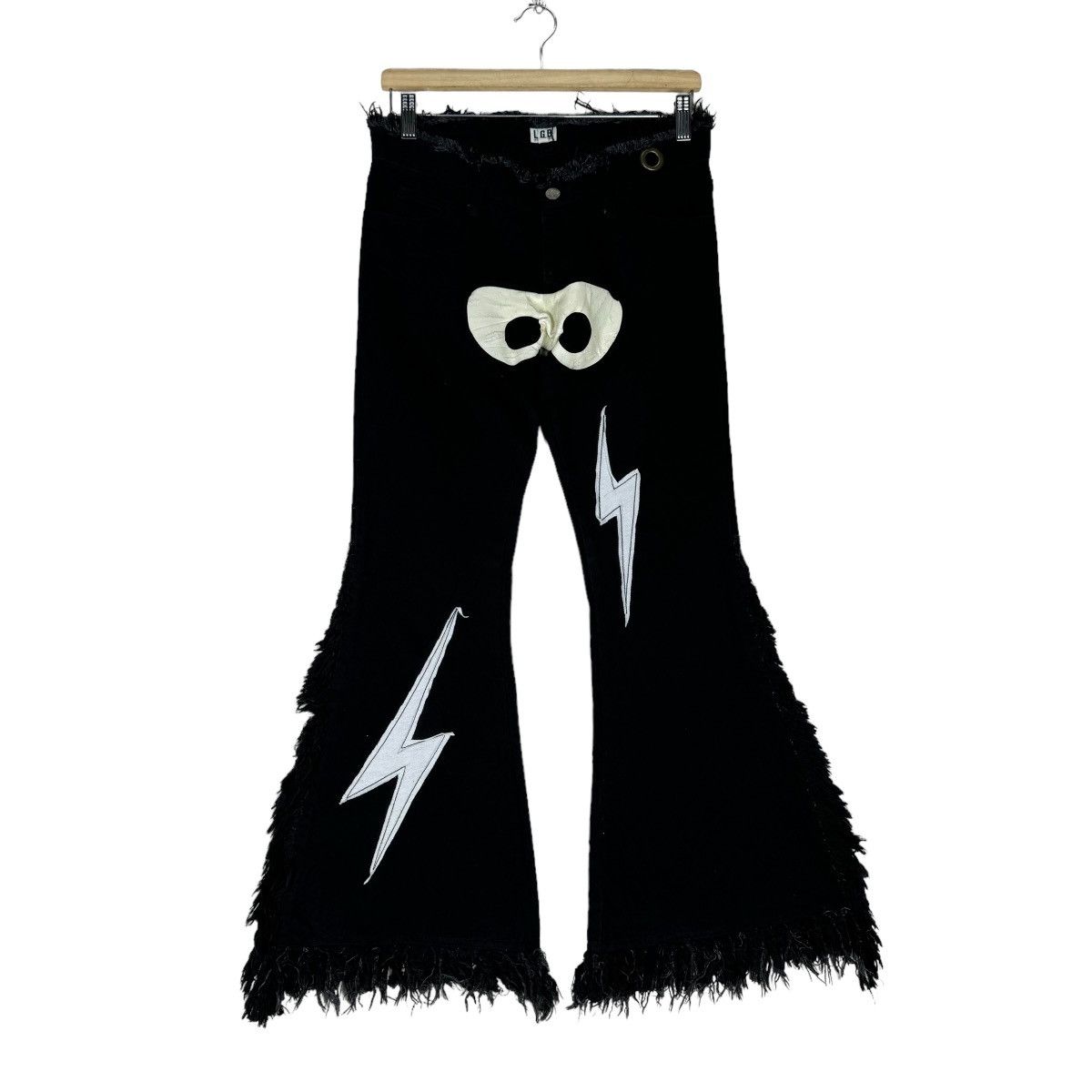 Le Grande Bleu (L.G.B.) 🌟L.G.B MANIACS FLARE CUSTOM SKELETON PANTS Size US 30 / EU 46 - 2 Thumbnail