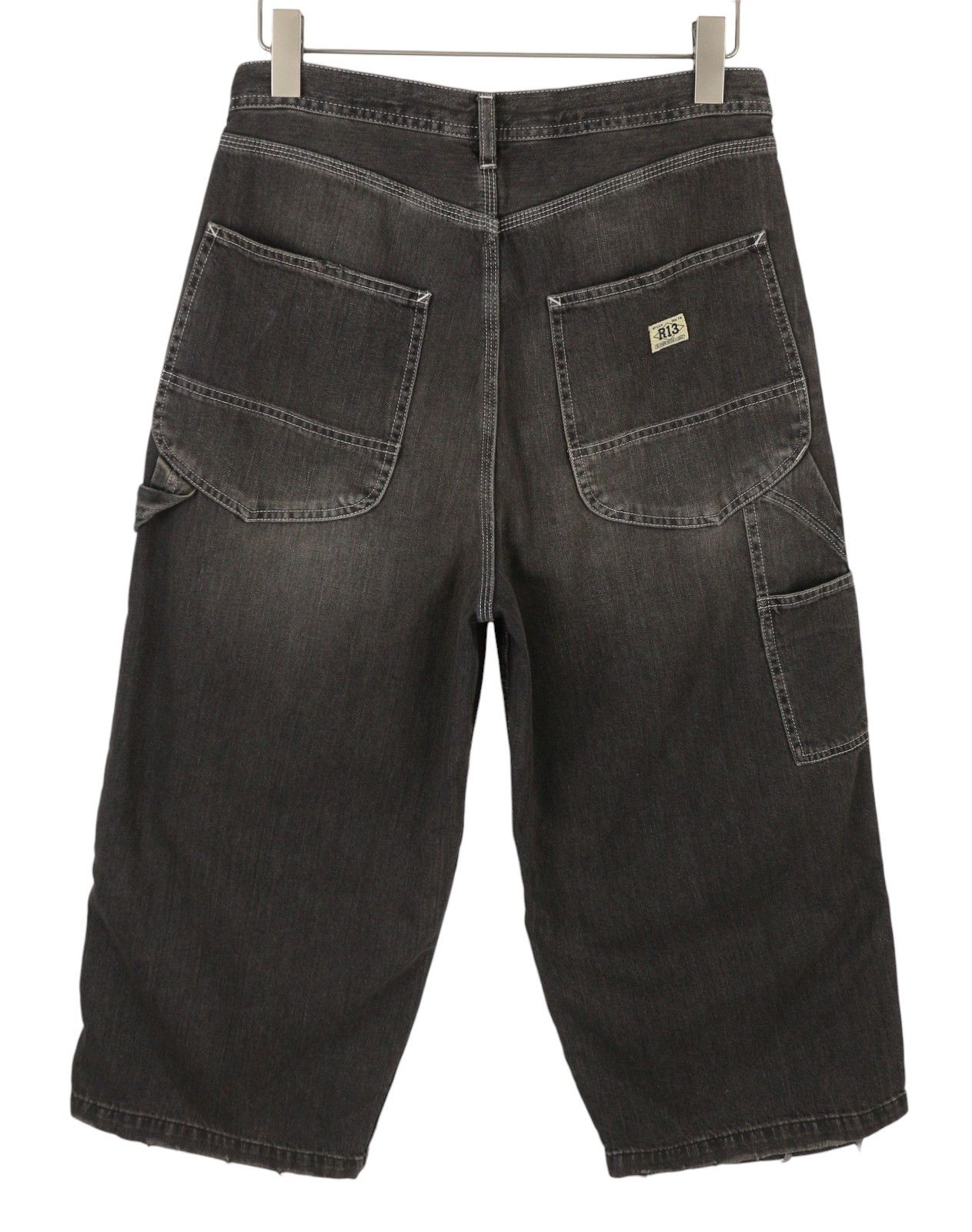 R13 CROP WIDELEG CARPENTER 26 Ellery Black Faded 87802 Size 26" / US 2 / IT 38 - 4 Thumbnail