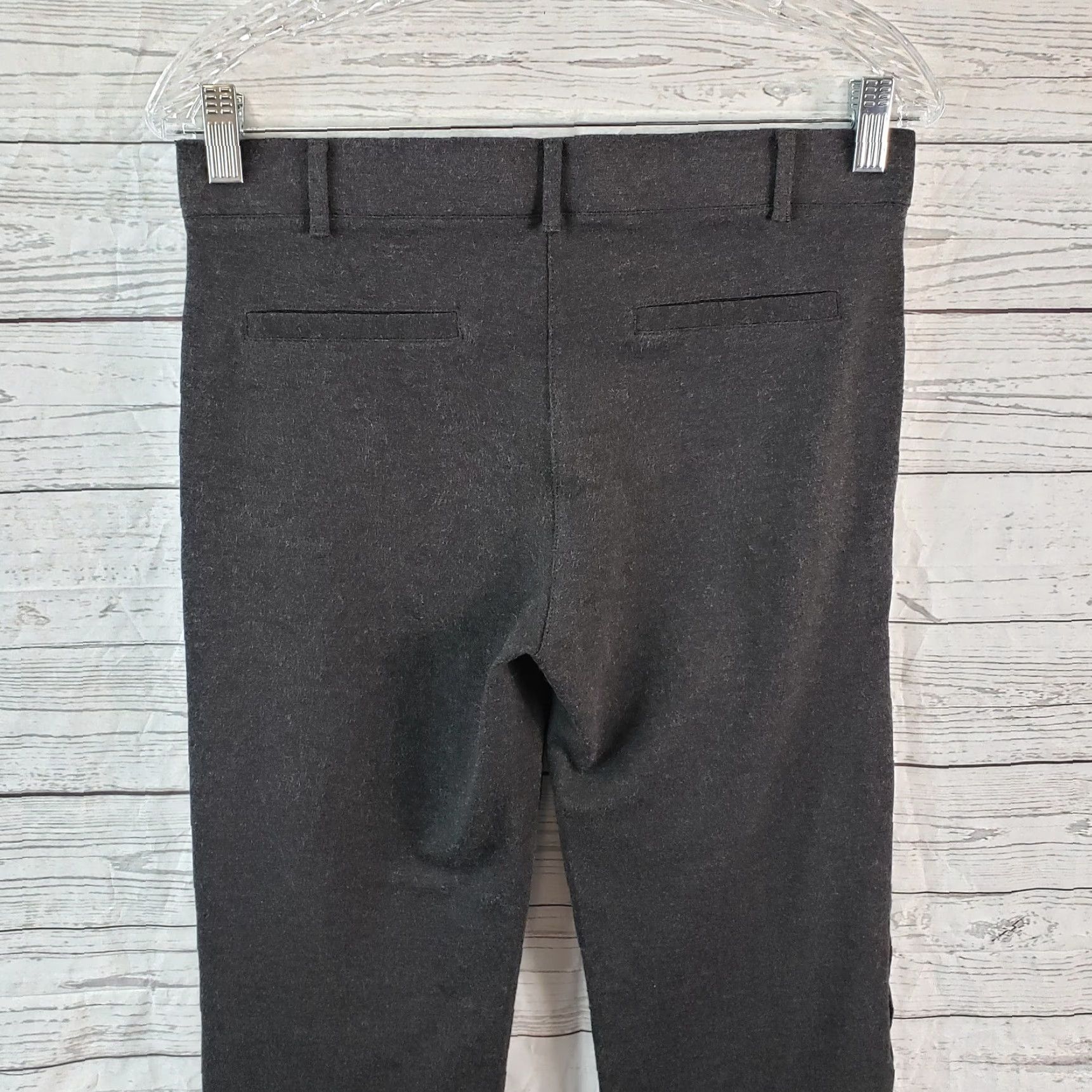 Vintage Betabrand Womens Dress Pants Gray Bootcut Pull On Mid Rise Petite Medium Size 32" / US 10 / IT 46 - 4 Thumbnail