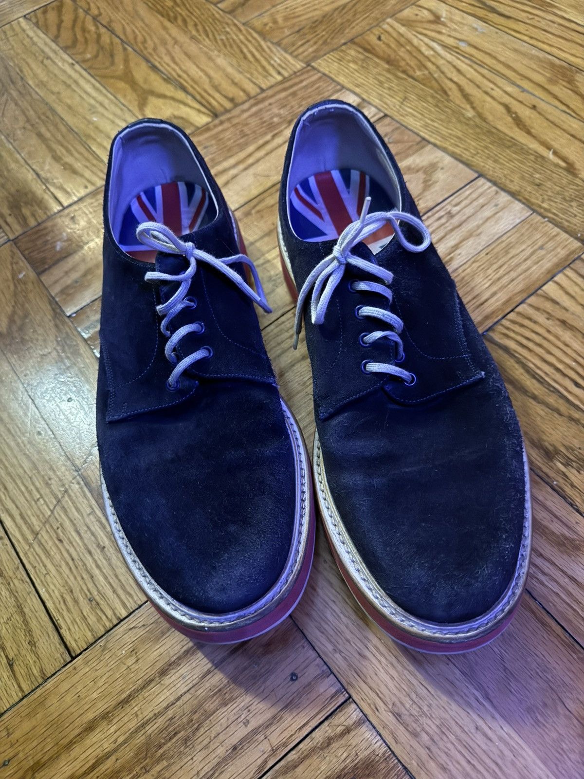 Church's Church’s London Special Edition Navy Suede Derby Shoes UK9 Size US 10 / EU 43 - 5 Thumbnail