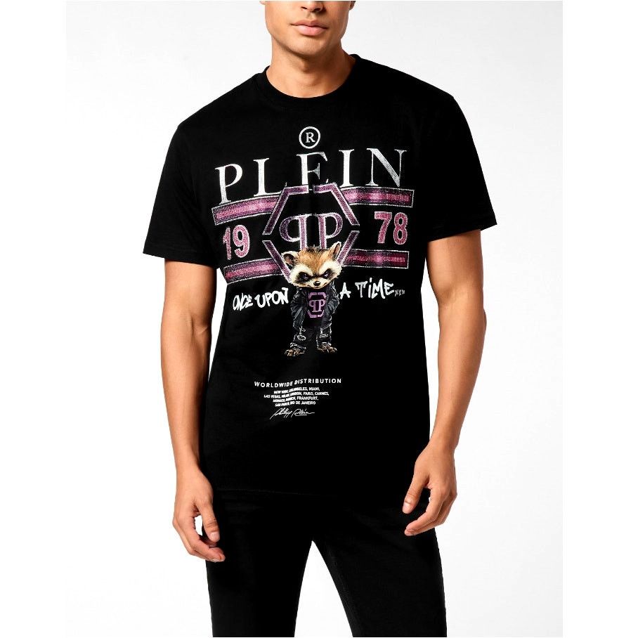 Philipp Plein Philipp Plein Black Plein College Animals T-Shirt Size L Size US L / EU 52-54 / 3 - 1 Thumbnail