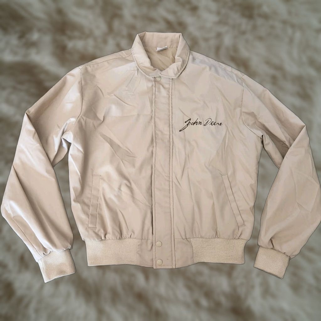 John Deere VINTAGE 60s John Deere Jacket The Ltd Size L Ivory Employee Script Embroidered Mens Womens? (omit) Size US L / EU 52-54 / 3 - 1 Thumbnail