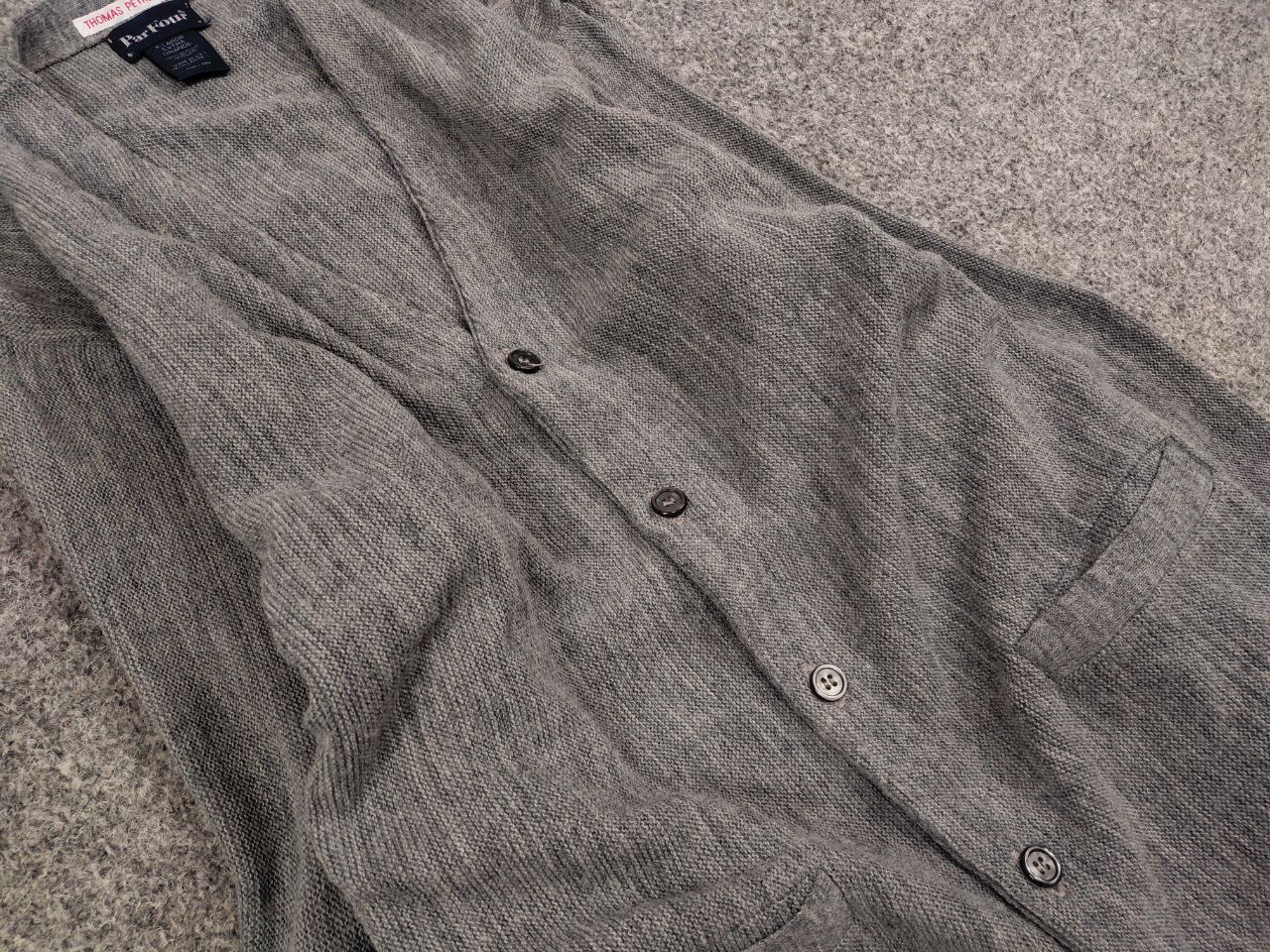 Vintage Vintage 90's Park Four Made in USA Black Cardigan Sweater Size US XL / EU 56 / 4 - 5 Thumbnail