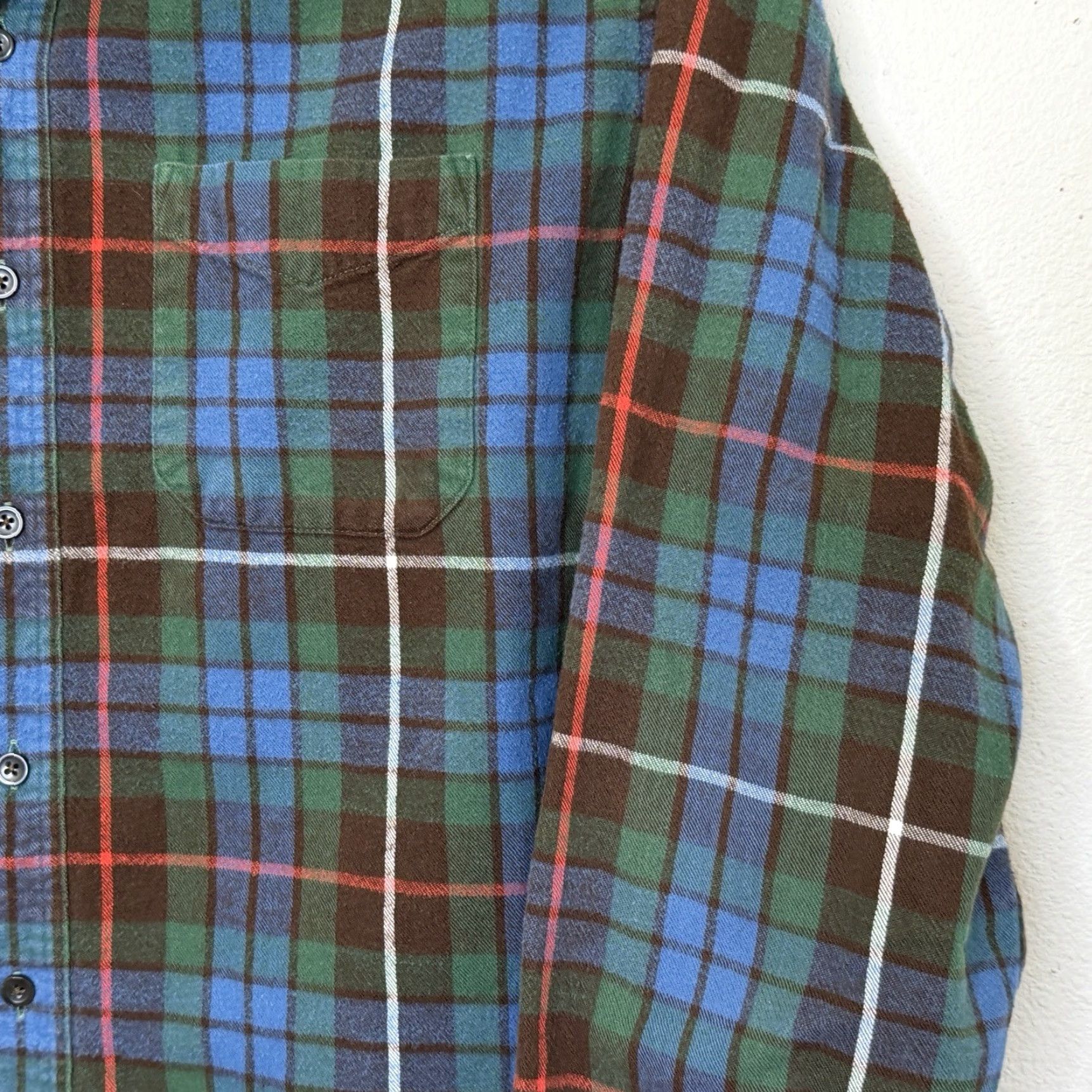 Vintage VINTAGE L.L. Bean Button Down Shirt Mens XL-Tall Blue Plaid Long Sleeve Traditional Fit Size US XL / EU 56 / 4 - 3 Thumbnail