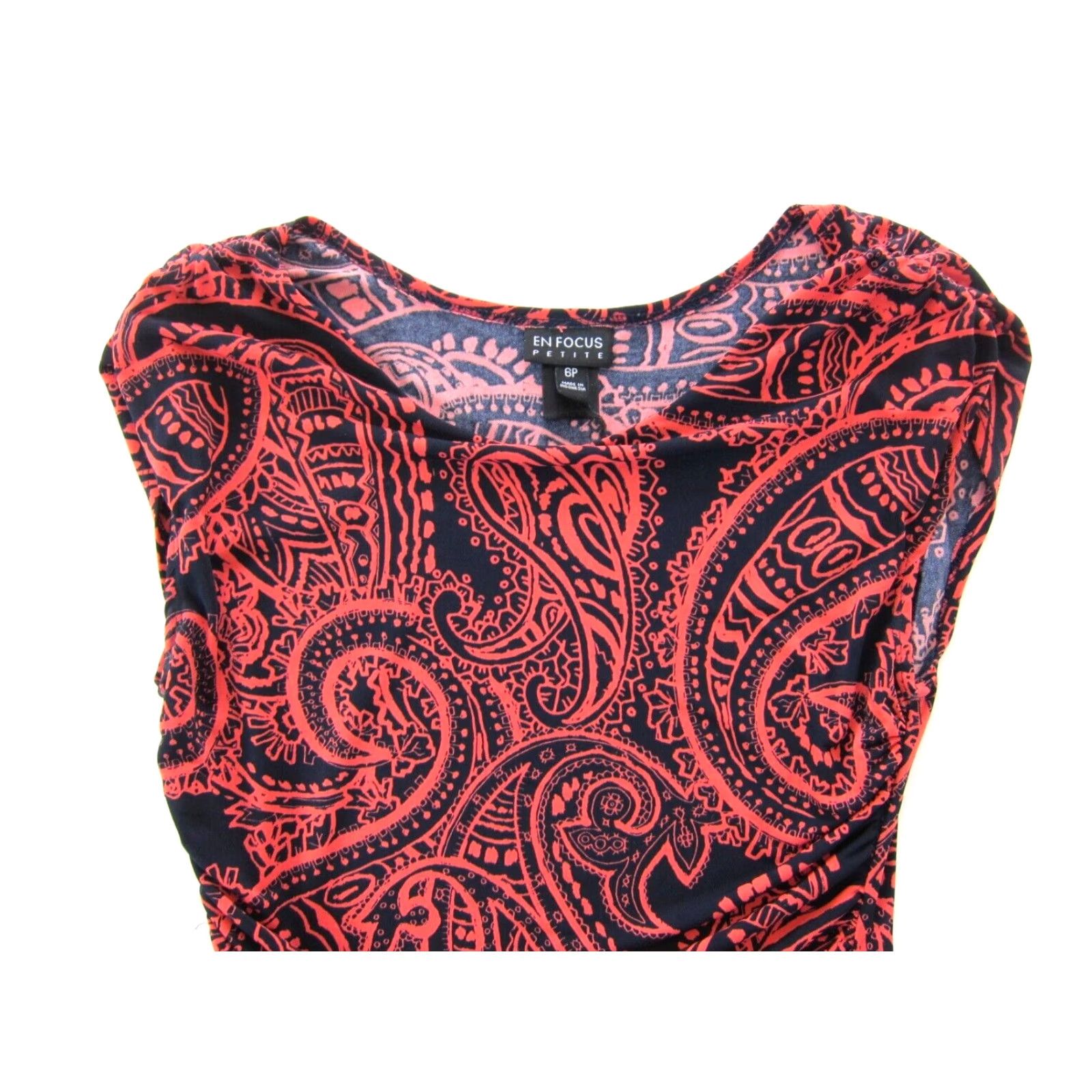 Pinko En Focus Pink Black Paisley Floral Cap Sleeve Stretch Sheath Dress 6 Petite Size M / US 6-8 / IT 42-44 - 4 Thumbnail