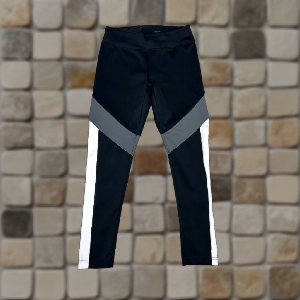 Adidas Adidas Leggings Womens Small Black Aeroready Logo Mid Rise Athleisure Training Size 28" / US 6 / IT 42 - 1 Thumbnail