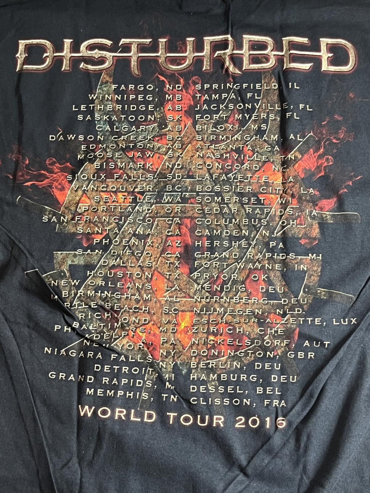 Designer Disturbed T-shirt The Vengeful One Firebird 2016 Tour Shirt Size US M / EU 48-50 / 2 - 5 Thumbnail