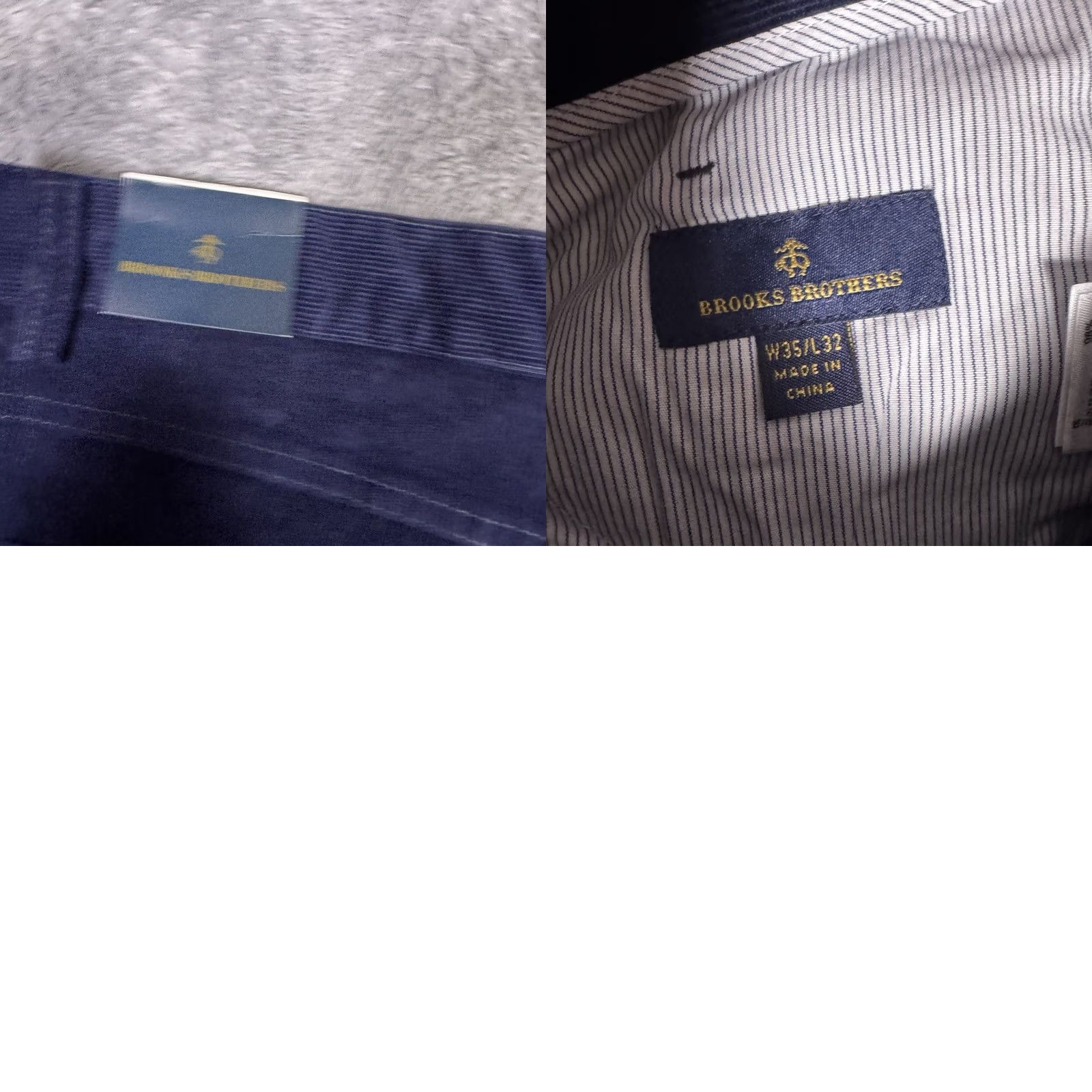 Brooks Brothers Brooks Brothers Pants Mens 35x32 Corduroy Slim Trouser Chino 5 Pocket Blue Size US 35 - 9 Thumbnail