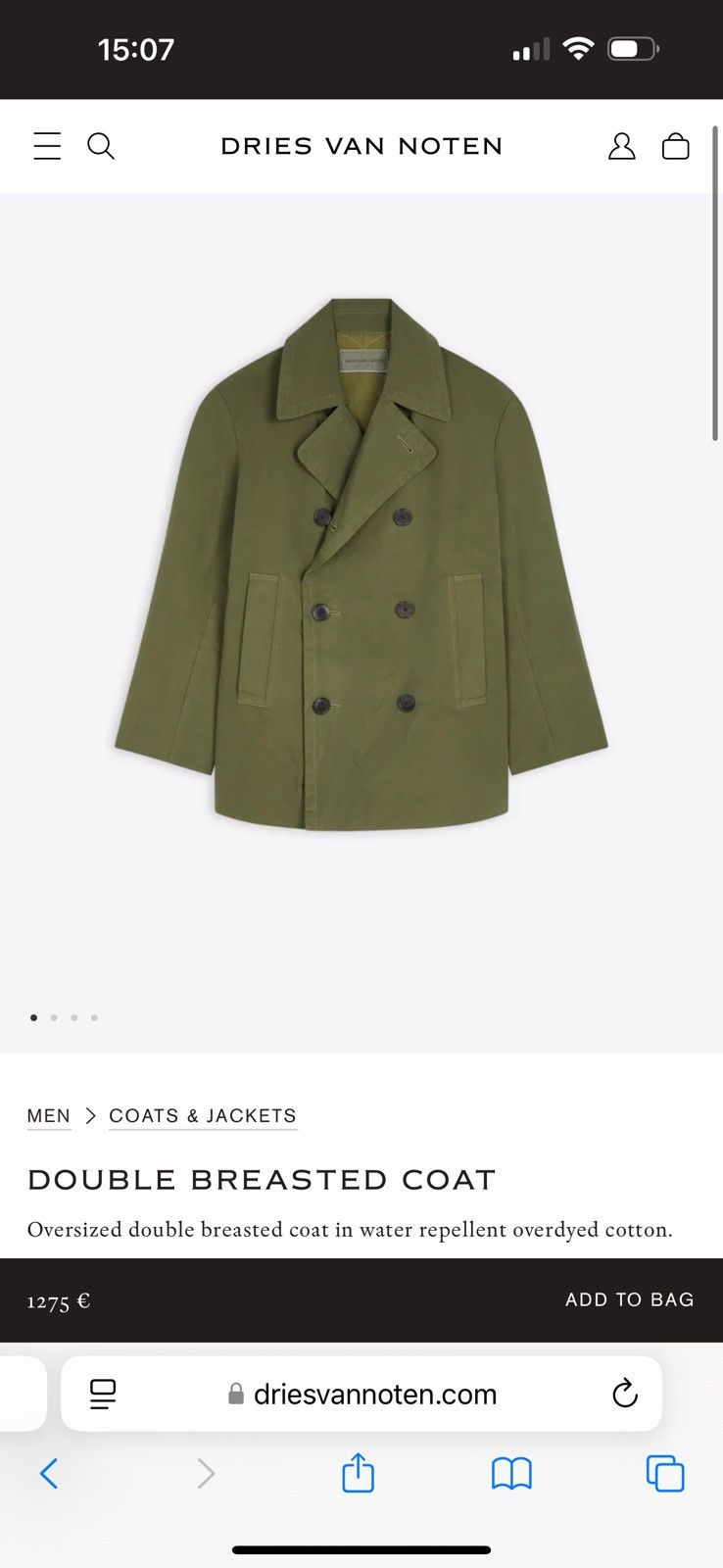 Dries Van Noten FW 24 25 double breasted coat new Size US L / EU 52-54 / 3 - 1 Thumbnail