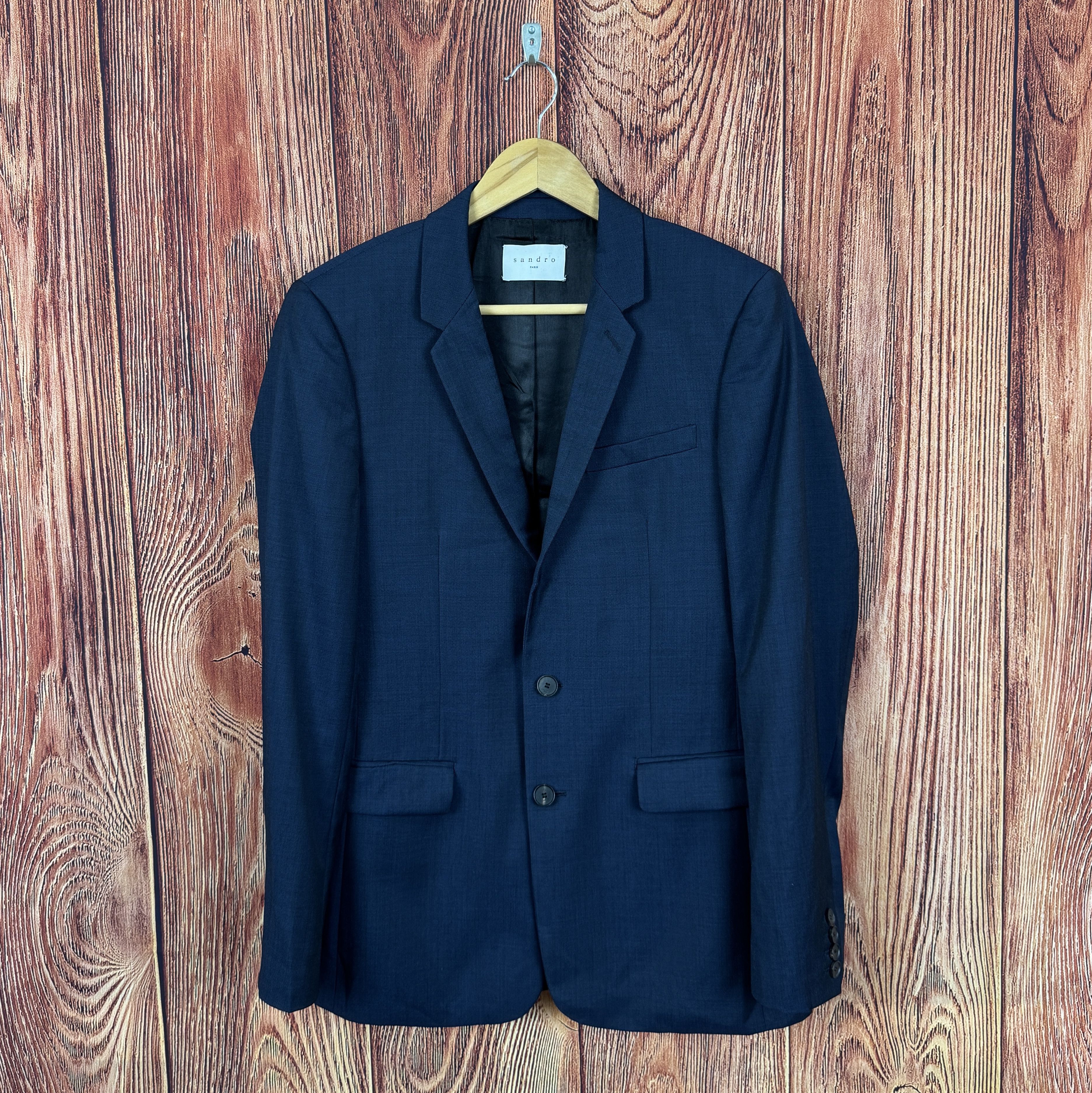 Sandro Sandro Paris Navu Blue Blazer Jacket Size 48 Size 38R - 1 Thumbnail