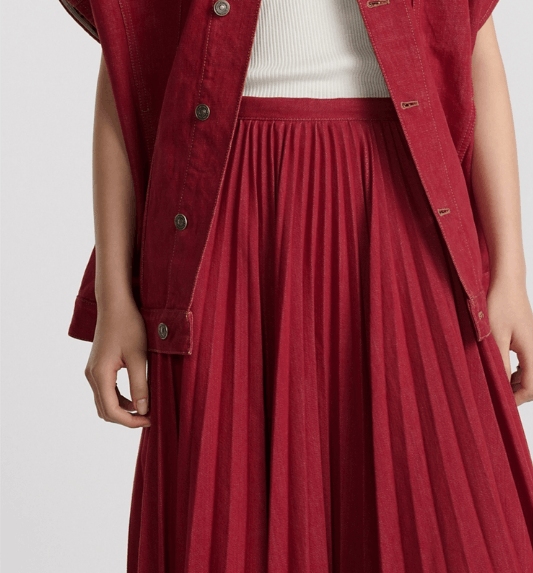 Dior o1w1db10326 512J04 Mid-Length Skirt in Bright Red Size 27" / US 4 / IT 40 - 5 Thumbnail