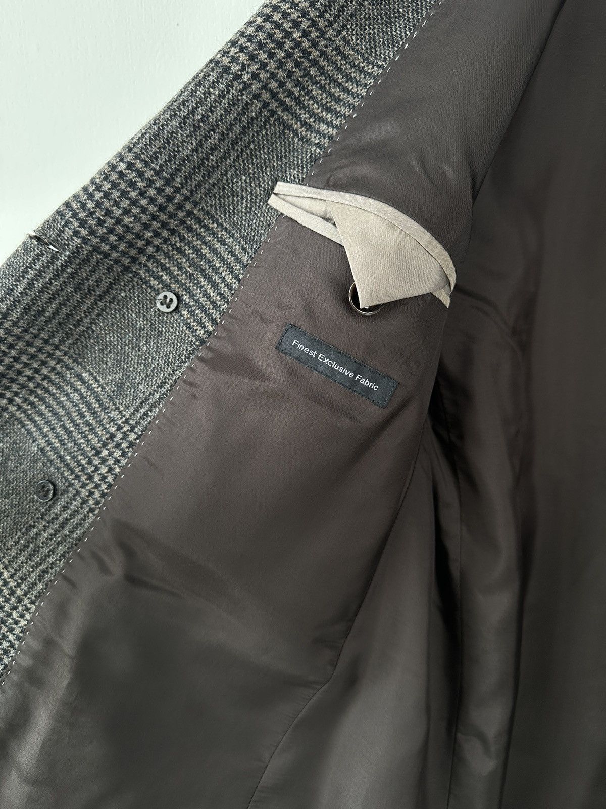 Hugo Boss HUGO BOSS Plaid Check Double Breasted Wool Coat Men’s US 42R Size US L / EU 52-54 / 3 - 9 Thumbnail
