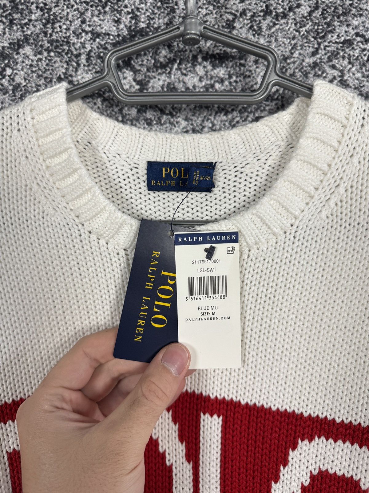 Polo Ralph Lauren Men’s Polo Ralph Lauren Knit Crew Sweater Big Logo Size M Size US M / EU 48-50 / 2 - 7 Thumbnail