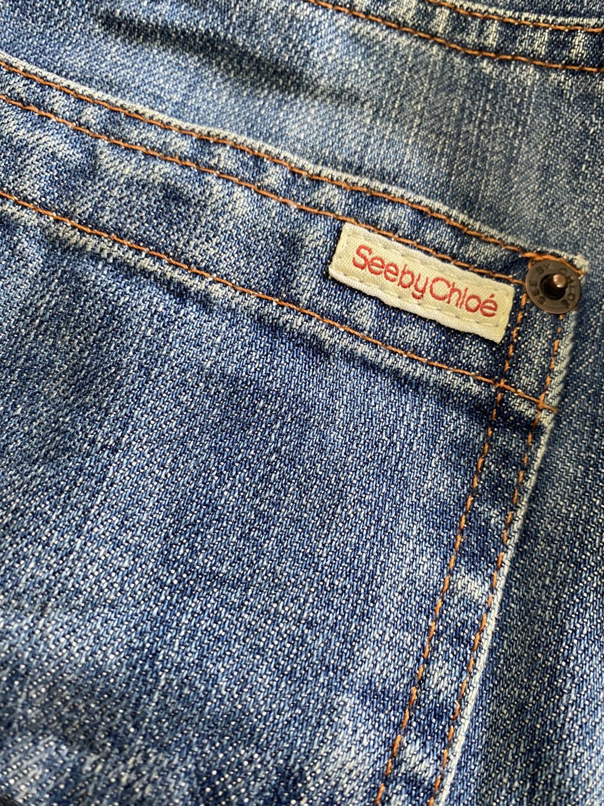 Seditionaries × See by Chloe See By Chloe Denim Jean Shorts Bermuda Womens Size 26" / US 2 / IT 38 - 8 Thumbnail