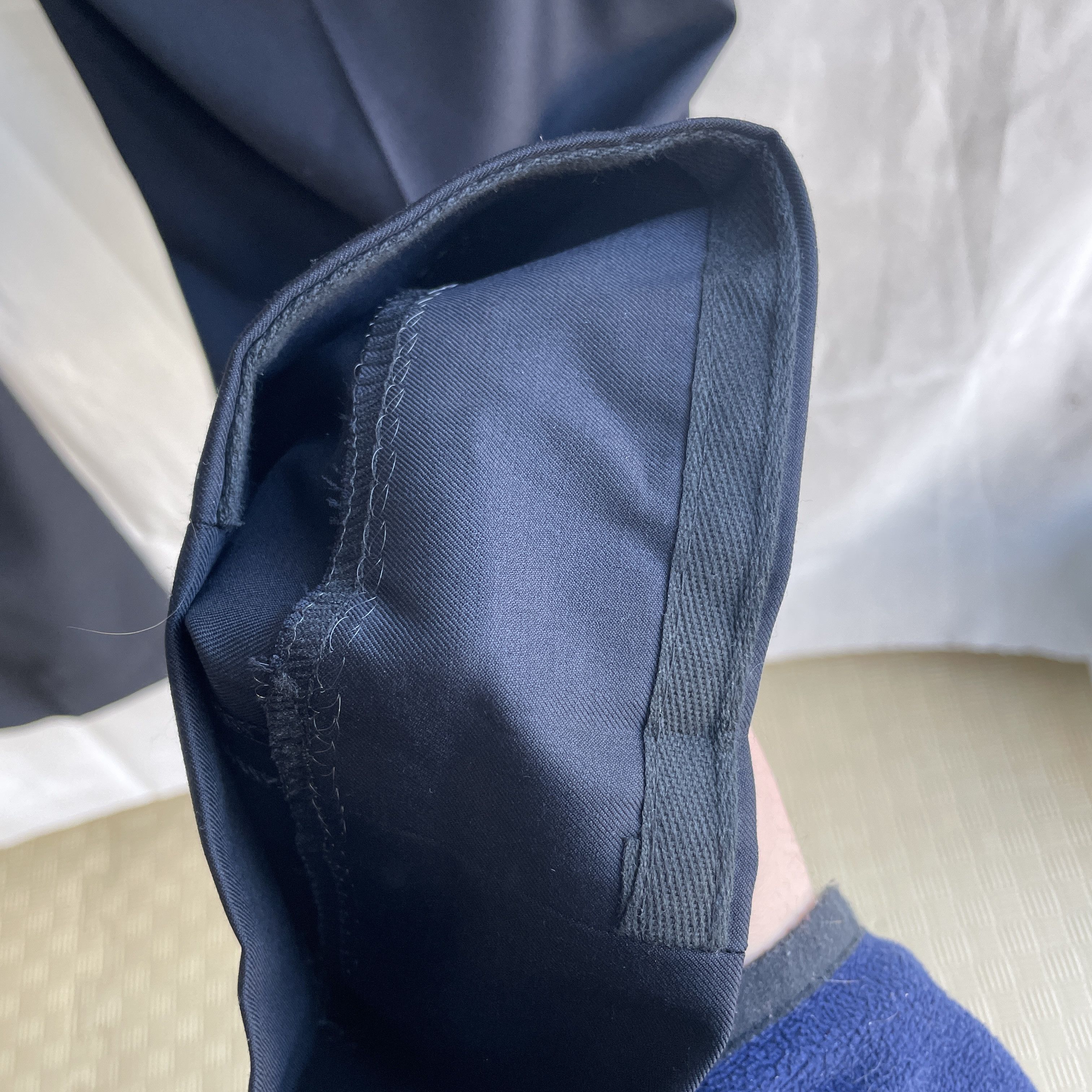 Caruso Raffaele Caruso Solid Dark Navy Wool Suit Trousers Size 42R - 6 Thumbnail