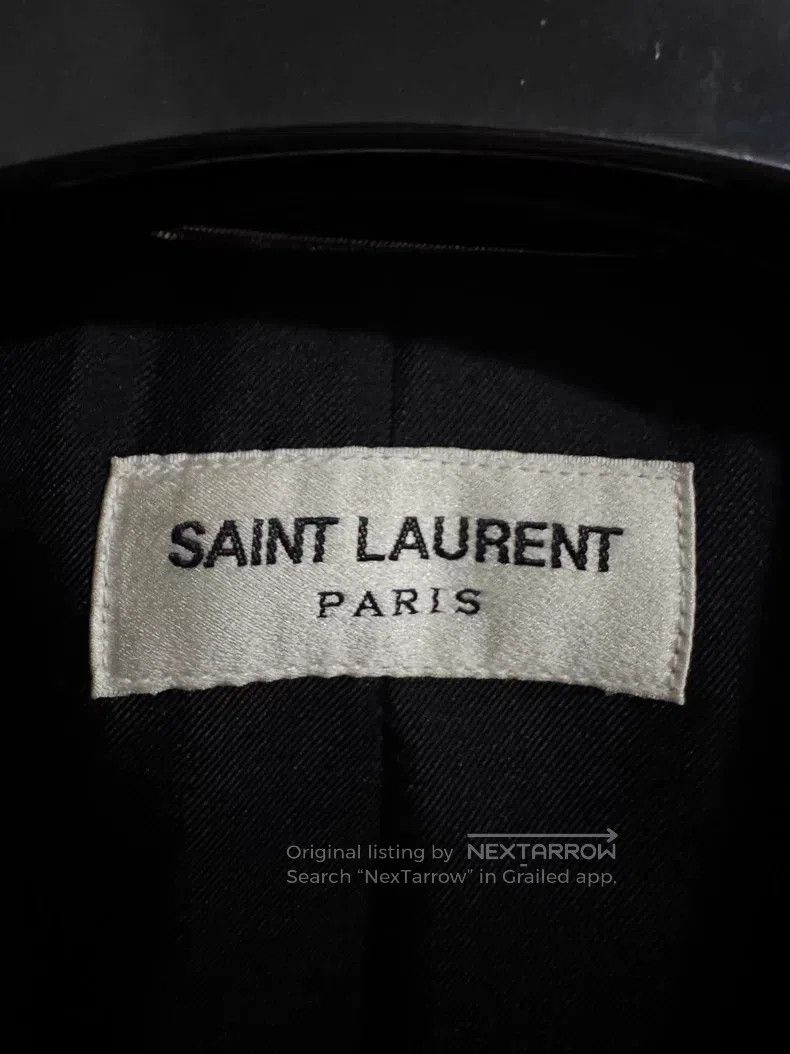 Saint Laurent Paris Saint Laurent Paris Black and Gray Two-Button Notched Coll Size US M / EU 48-50 / 2 - 5 Thumbnail