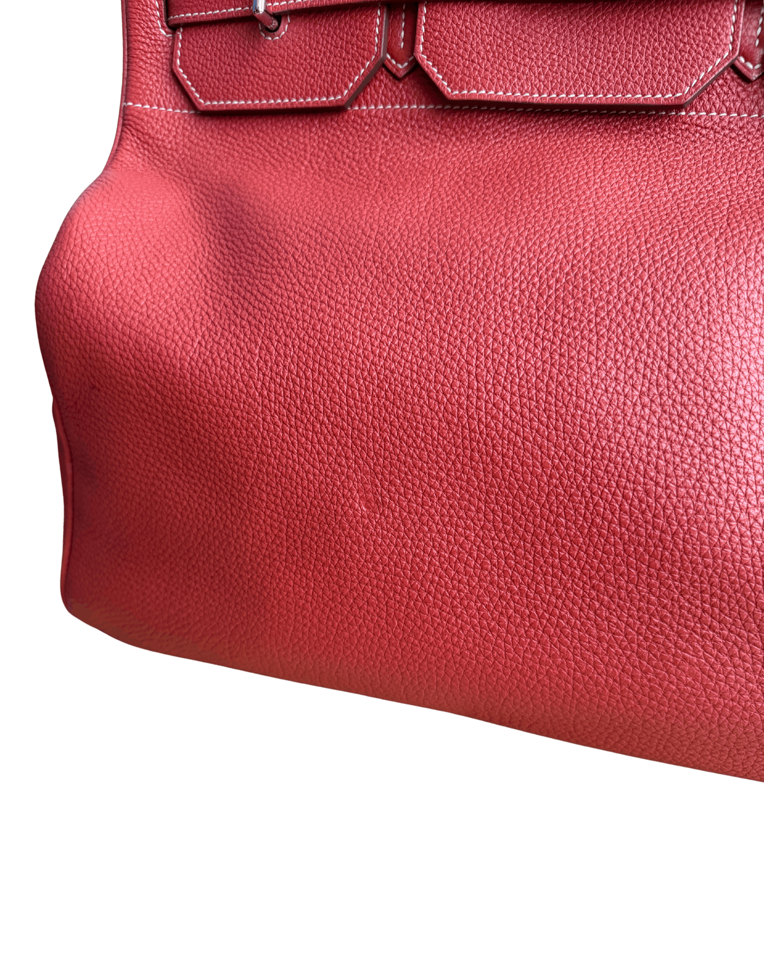 Hermes Hermès HAC 40 Rouge Vif Togo Leather Palladium Hardware Bag Size 40 - 9 Thumbnail