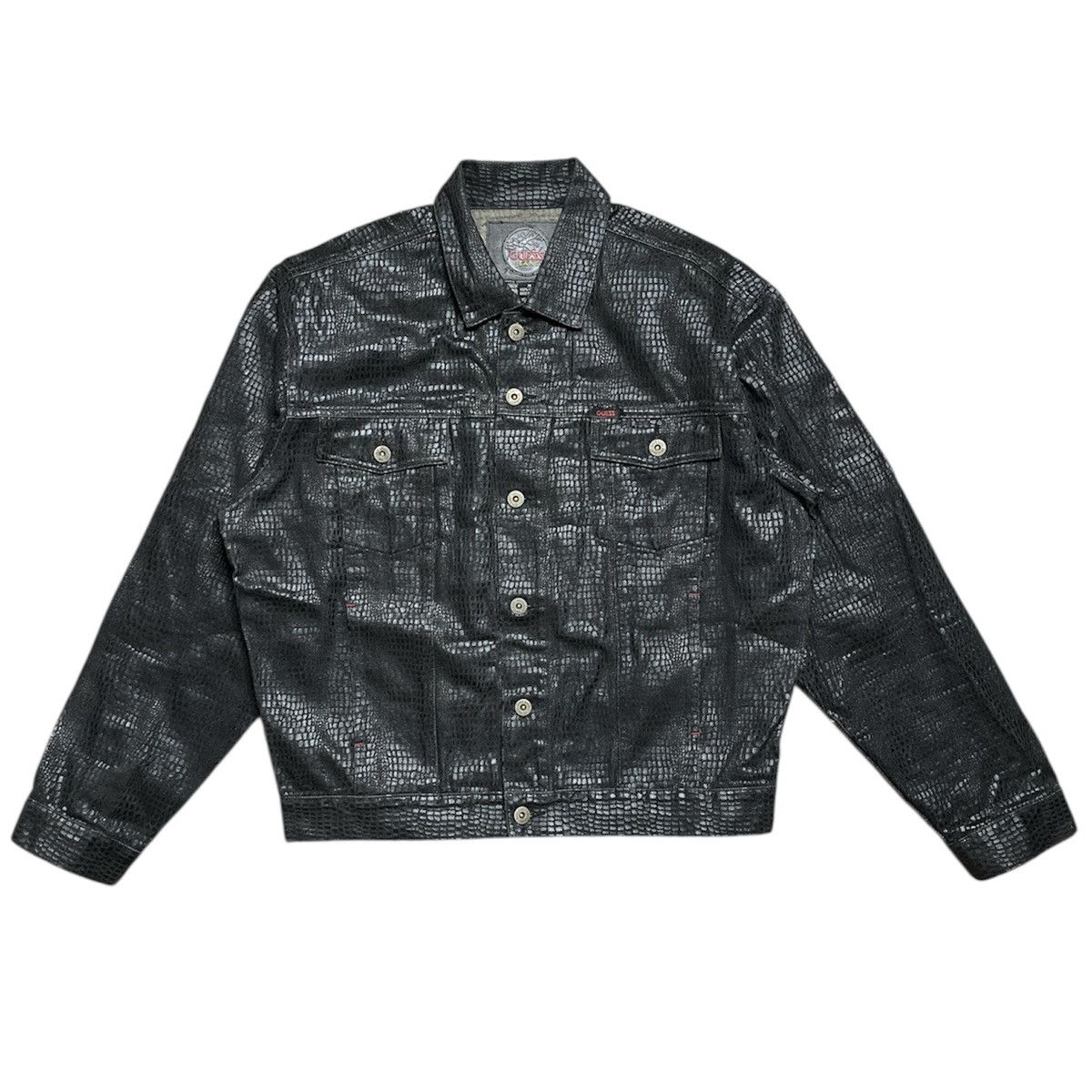 Guess 90s guess reptile denim jacket Size US M / EU 48-50 / 2 - 2 Thumbnail