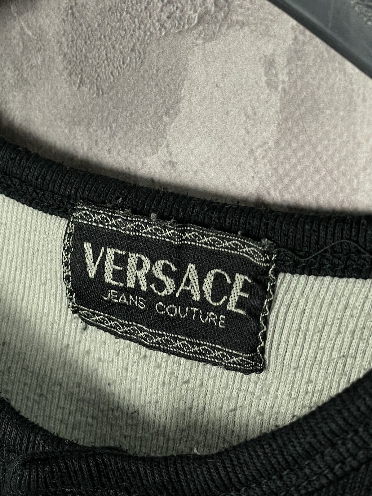 Versace × Versace Jeans Couture × Vintage 00's Y2K Versace Jeans Couture Black Retro Polo Shirt Size US L / EU 52-54 / 3 - 9 Thumbnail