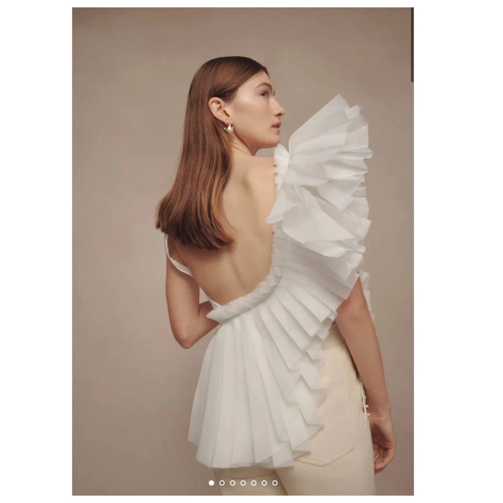 Aje NWT Aje Orbit Sculptural Pleated Top (UK/AU 4 = US 0) Size XS / US 0-2 / IT 36-38 - 2 Thumbnail