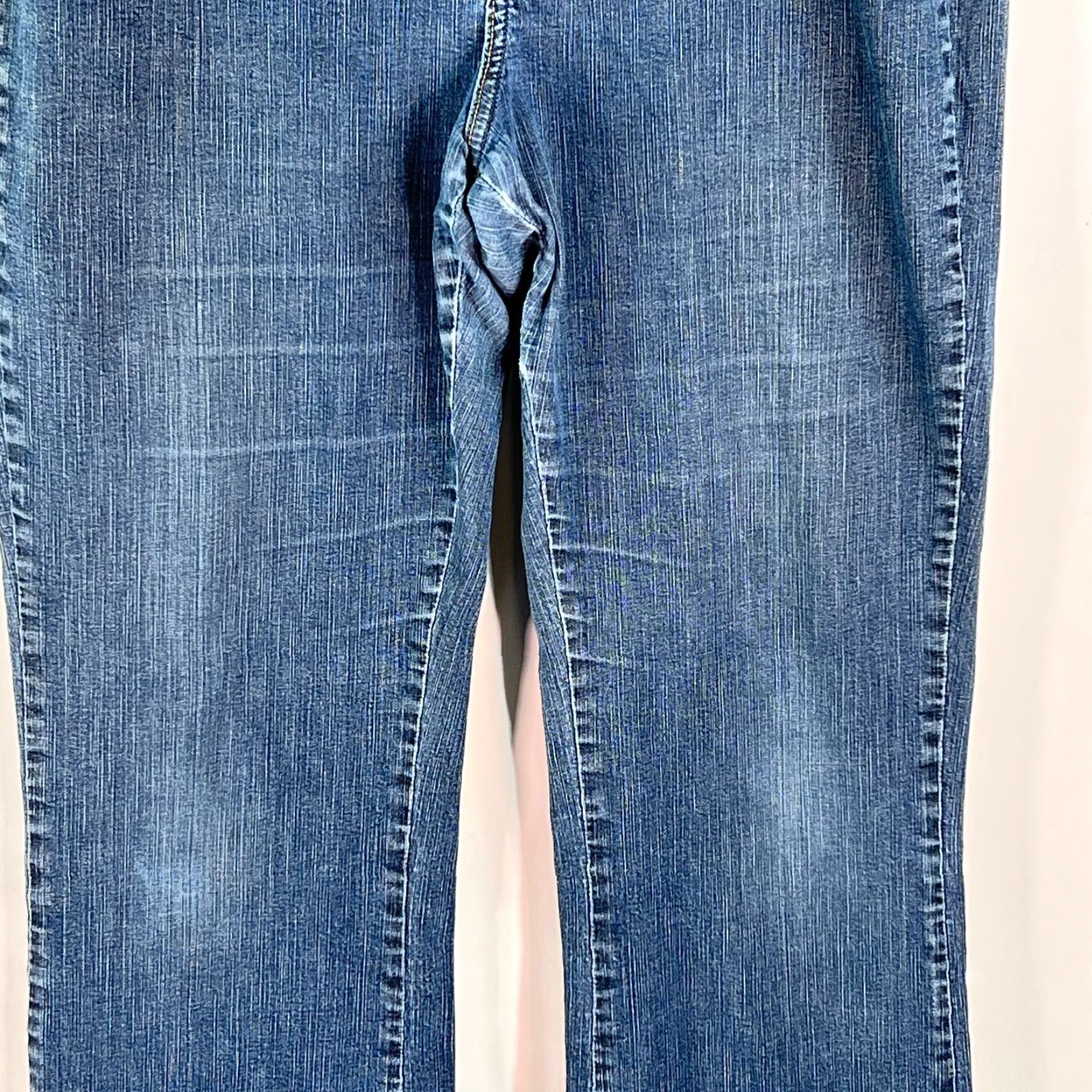 Lee Lee Womens Bootcut Jeans Blue 36X32 Denim Flat Front Lower On The Waist 5-Pocket Design Stretch Pockets Button Closure Vintage No Size 25" / US 0 / IT 36 - 4 Thumbnail
