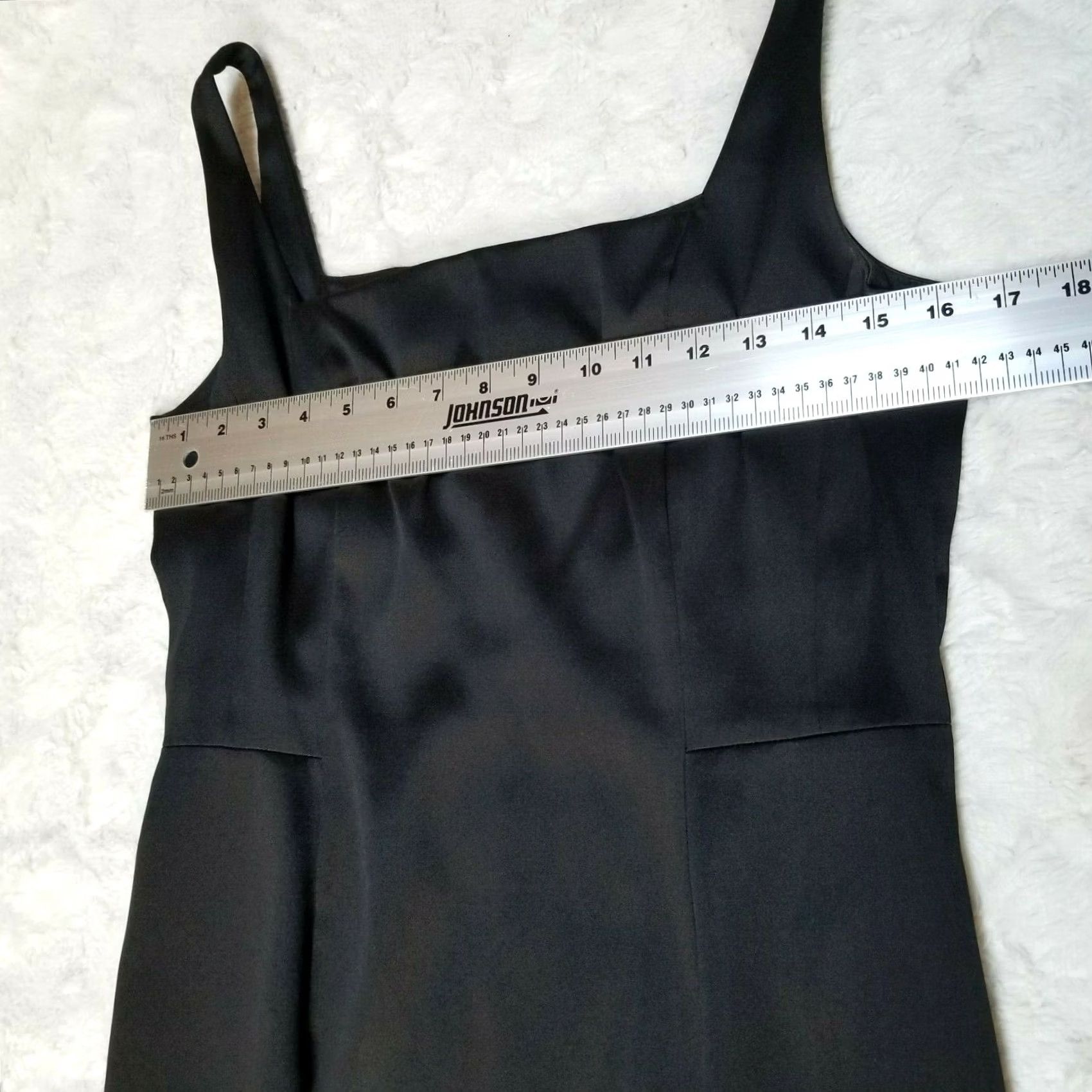 Vintage Sigrid Olsen Womens Black Sheath Dress Size 10 Square Neck Sleeveless Zip Back Size L / US 10 / IT 46 - 4 Thumbnail