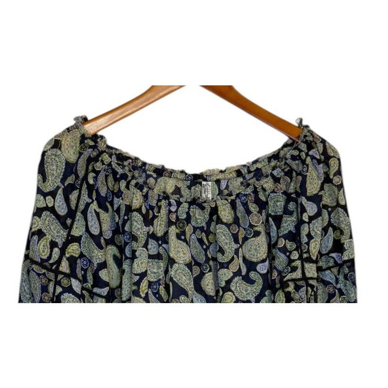 Free People Free People Bodysuit Women XS Navy Blue Sundown Paisley Boho Size XS / US 0-2 / IT 36-38 - 3 Thumbnail