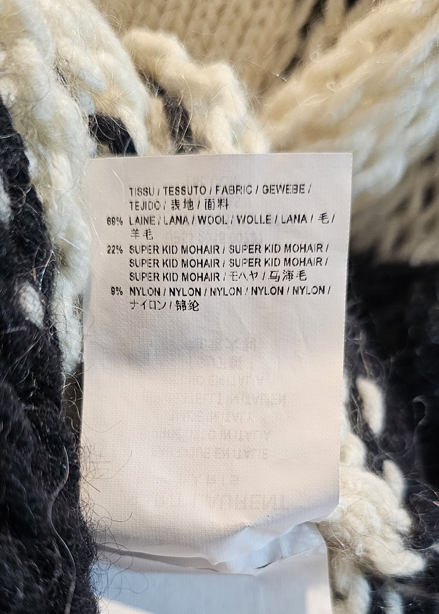 Saint Laurent Paris SS16 Striped Knit Mohair Baja Hoodie Size US M / EU 48-50 / 2 - 7 Thumbnail