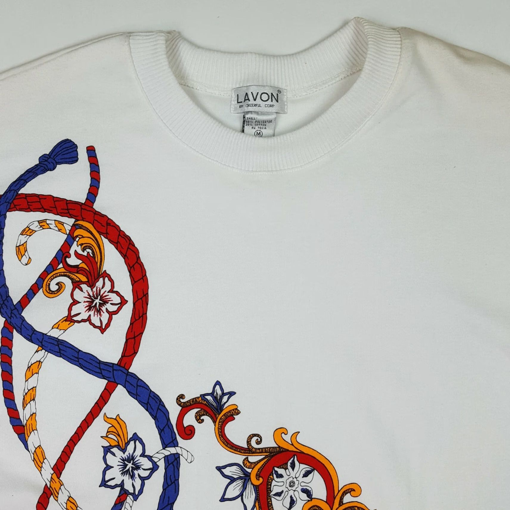 Vintage VINTAGE Lavon Art Men's T-Shirt White Rope Nautical 90s RegAL Nautical T Shirt XS? Size US M / EU 48-50 / 2 - 2 Thumbnail