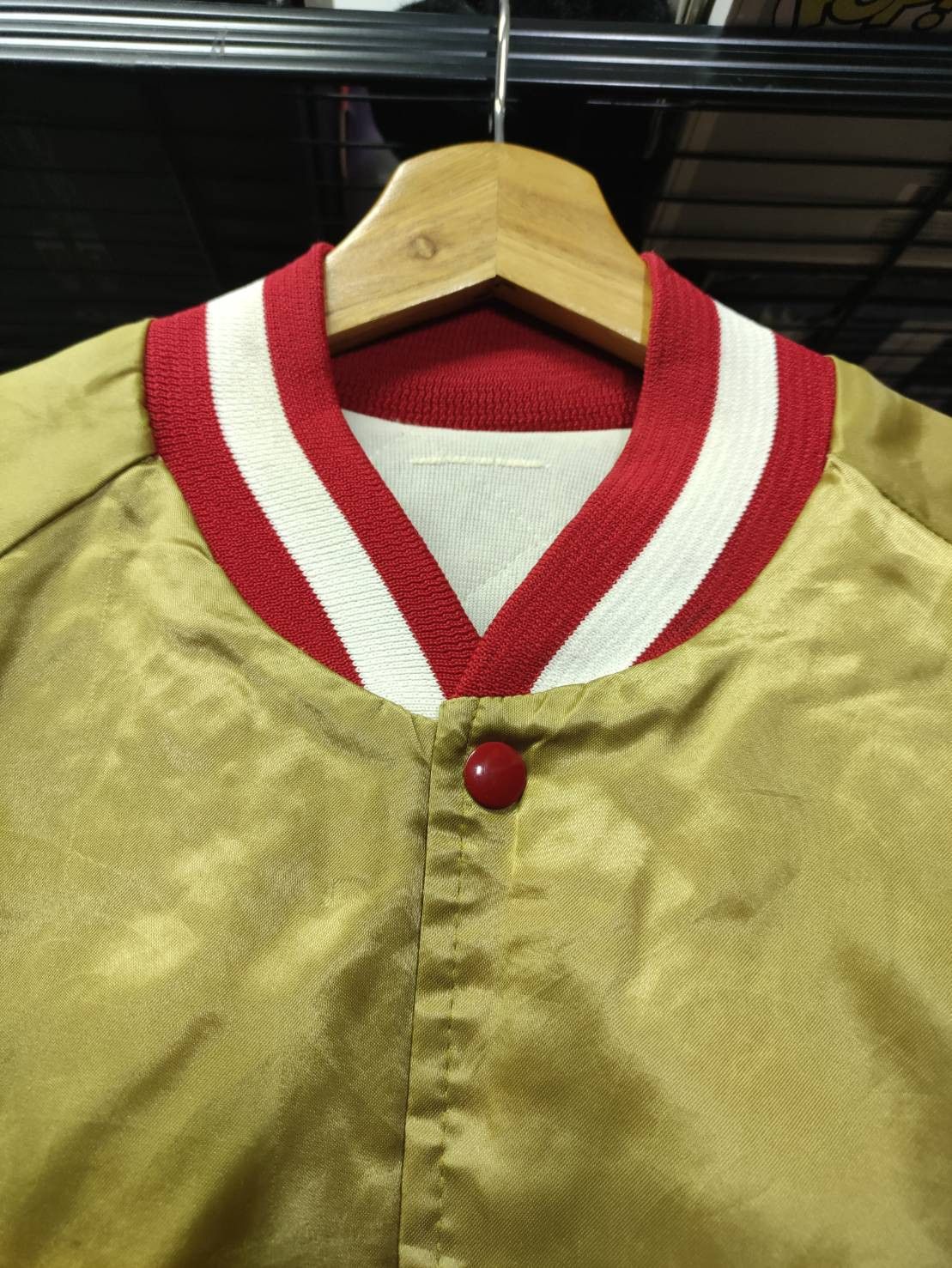 NFL Vtg 90's NFL San Francisco 49ers USA Satin Bomber Jacket Size US L / EU 52-54 / 3 - 3 Thumbnail