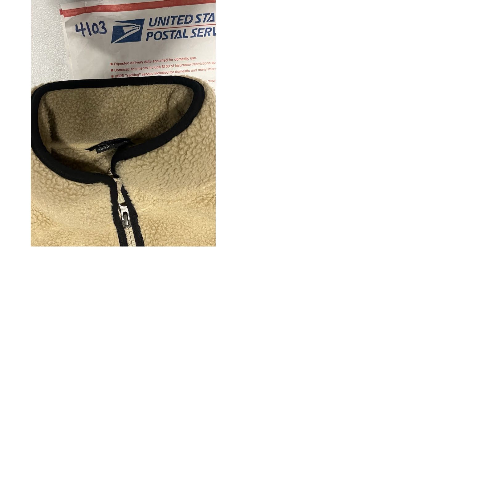 The North Face The North Face Jacket Men XL Beige Full Zip Sherpa Mid-Length Fleece Collared Logo Zip Size US XL / EU 56 / 4 - 9 Thumbnail
